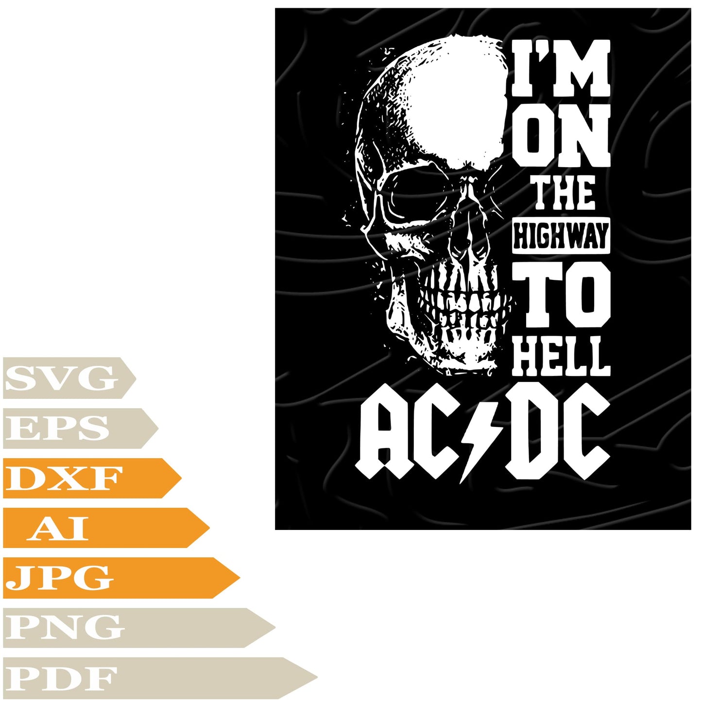 AcDc SVG, PNG, Clip art, Cut File, Vector Graphics, Instant Download, Wall sticker, Digital, For Cricut, Silhouette