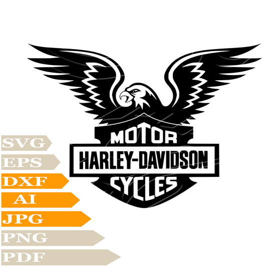 American Eagle, Harley-Davidson Logo SVG, Vector Graphics, Digital Illustration, PNG, Cricut, Cut File, Clipart, Print, T-Shirt, Silhouette