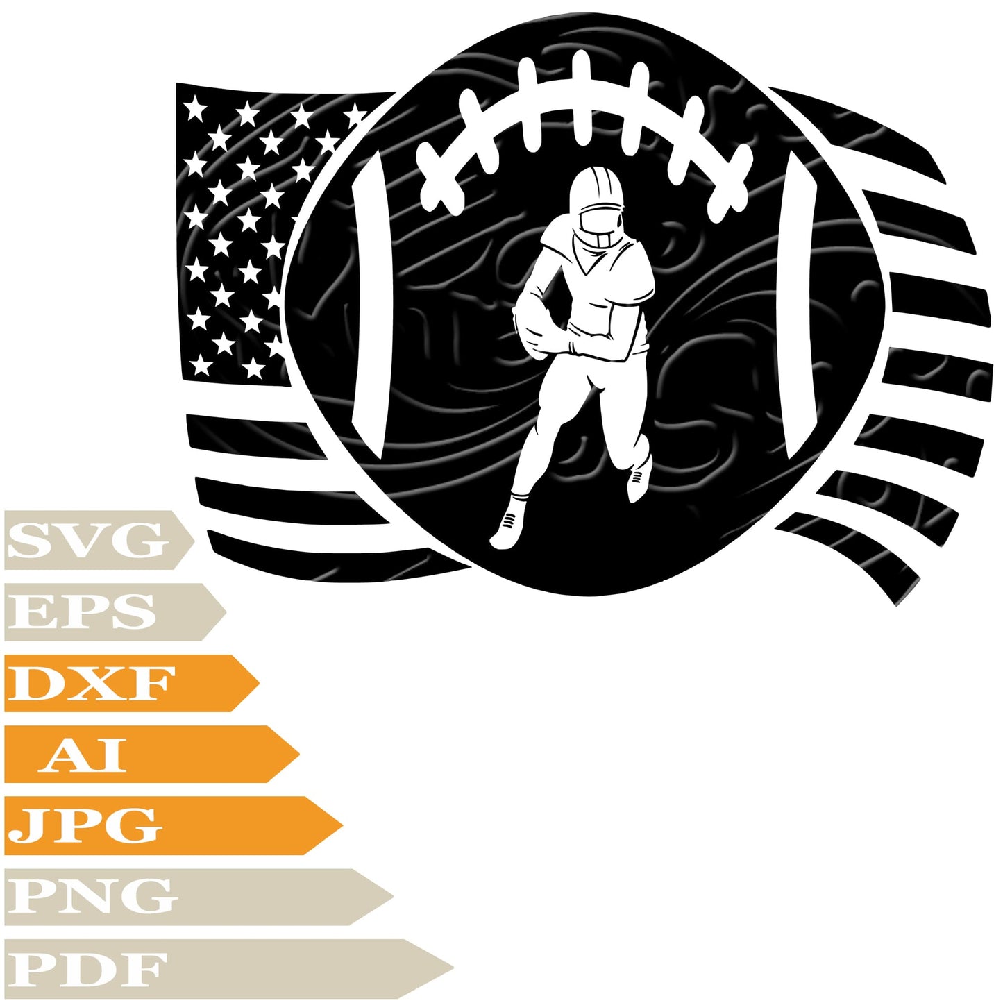 American football, Football Player Svg File, Image Cut, Png, For Tatto ...