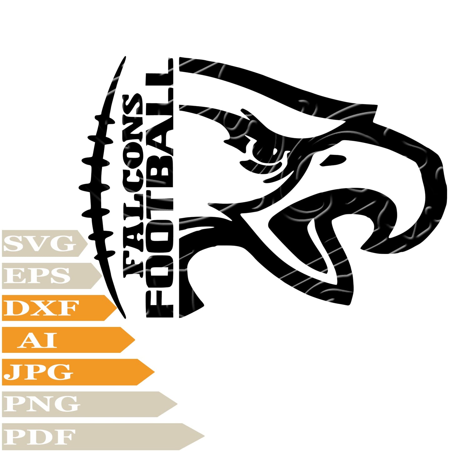 Atlanta Falcons, Falcons Football Logo Svg File, Image Cut, Png, For Tattoo, Silhouette, Digital Vector Download, Cut File, Clipart, For Cricut