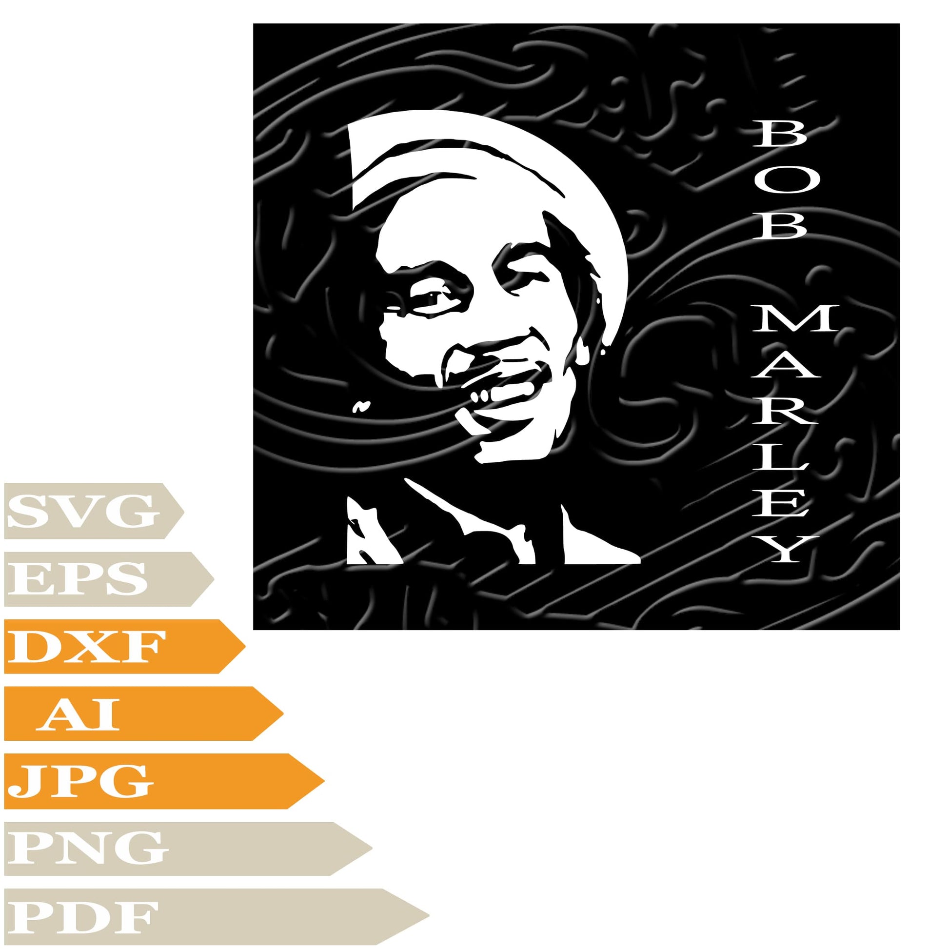 Bob Marley, Bob Marley One Love Svg File, Image Cut, Png, For Tattoo, Silhouette, Digital Vector Download, Cut File, Clipart, For Cricut