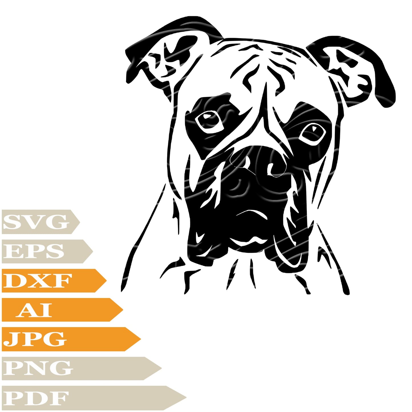 Boxer Svg File, Dog Boxer Svg Design, Boxer Head Png, Animals Svg File, Dog boxer Vector Graphics, Boxer Head Svg For Tattoo, Boxer Svg For Cricut