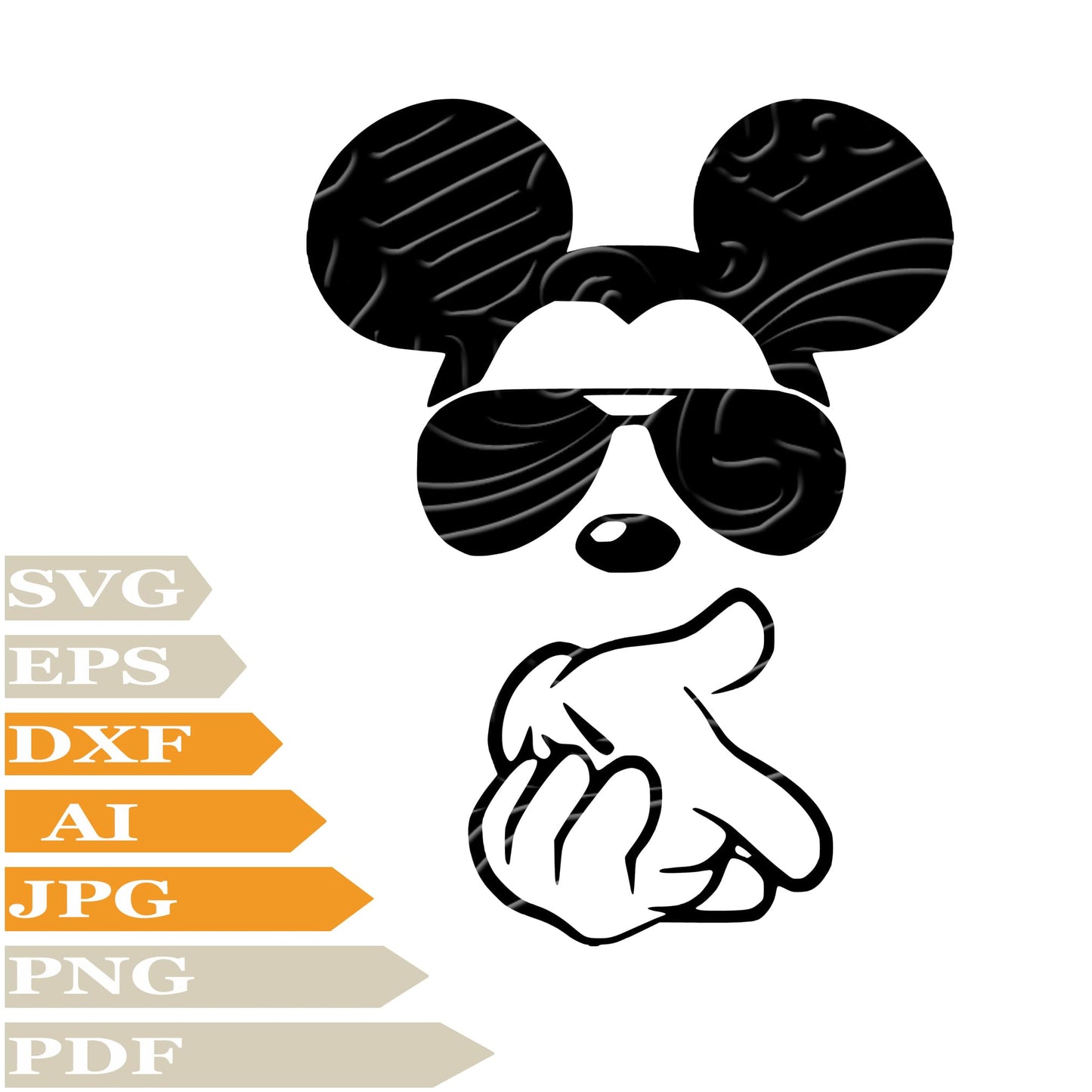 Mickey Mause, Minnie Mause Svg File, Image Cut, Png, For Tattoo, Silhouette, Digital Vector Download, Cut File, Clipart, For Cricut