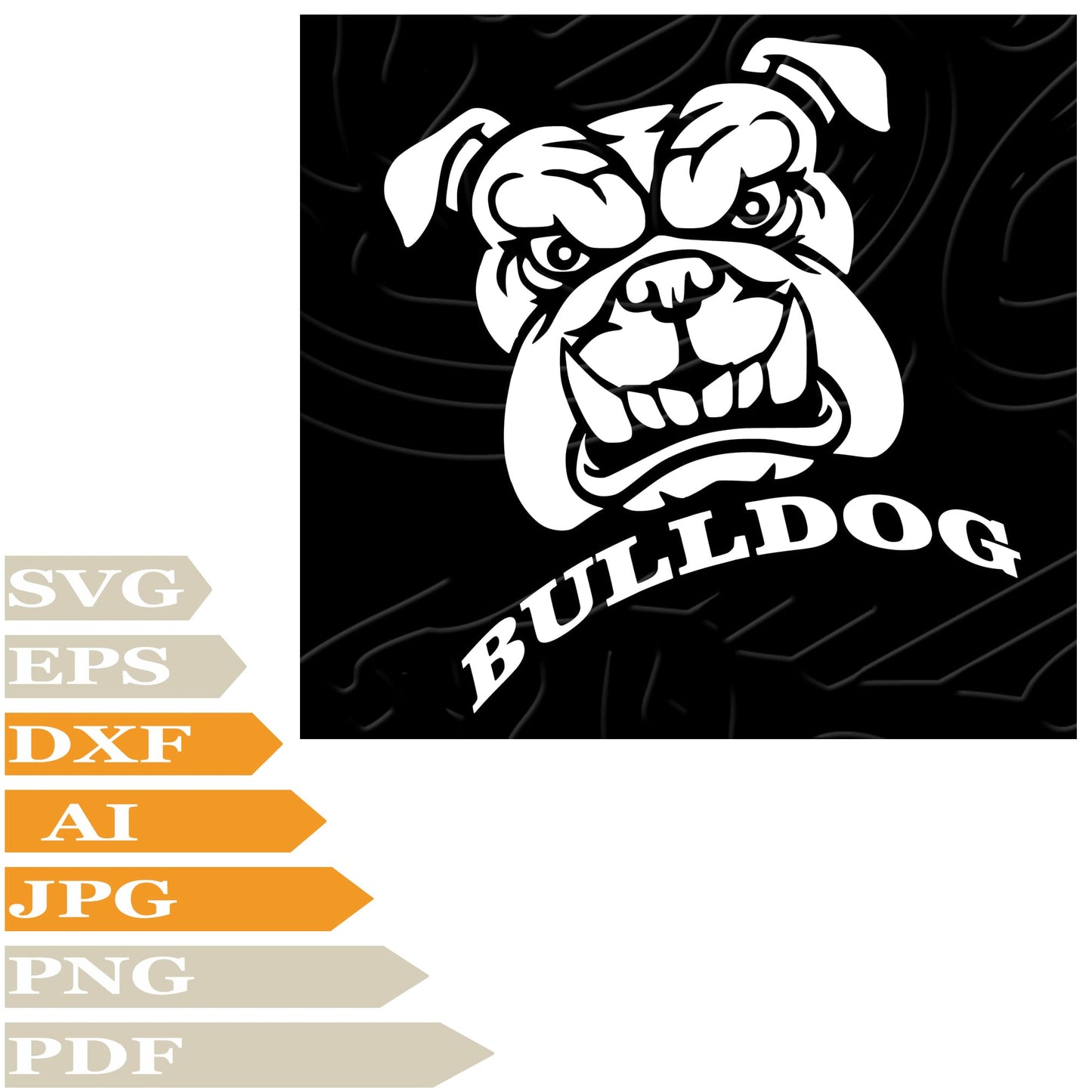 Bulldog SVG-Angry Bulldog Personalized SVG-Bulldog Head Drawing SVG-Bulldog Vector Graphics-PNG-Decal-Cricut-Digital Files-Clip Art-Cut File-For Shirts-Silhouette