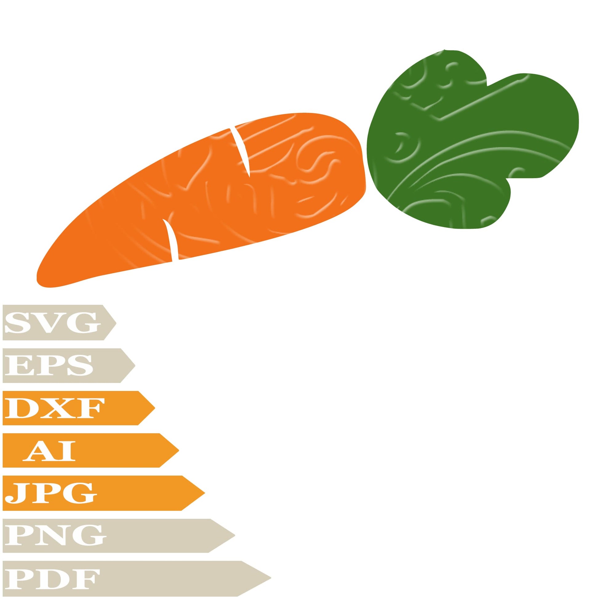 Carrot Svg File, Image Cut, Png, For Tattoo, Silhouette, Digital Vector Download, Cut File, Clipart, For Cricut