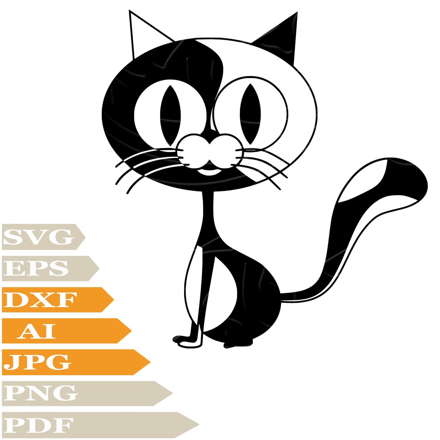 Cat SVG, Funny CatSVG Design, Cat PNG, Cat Vector Graphics, Wild Cat Digital Instant Download,Funny Cat  For Cricut, Clip Art, Cut File, T-Shirts, Silhouette