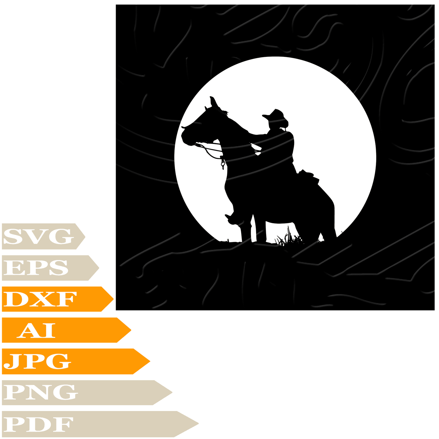 Cowboy SVG File-Western Personalized SVG-Cowboy In Horse Drawing SVG-Cowboy Vector ClipArt's-SVG Cut Files-Illustration-PNG-Decal-Circuit-Digital Files-For Shirts-Silhouette