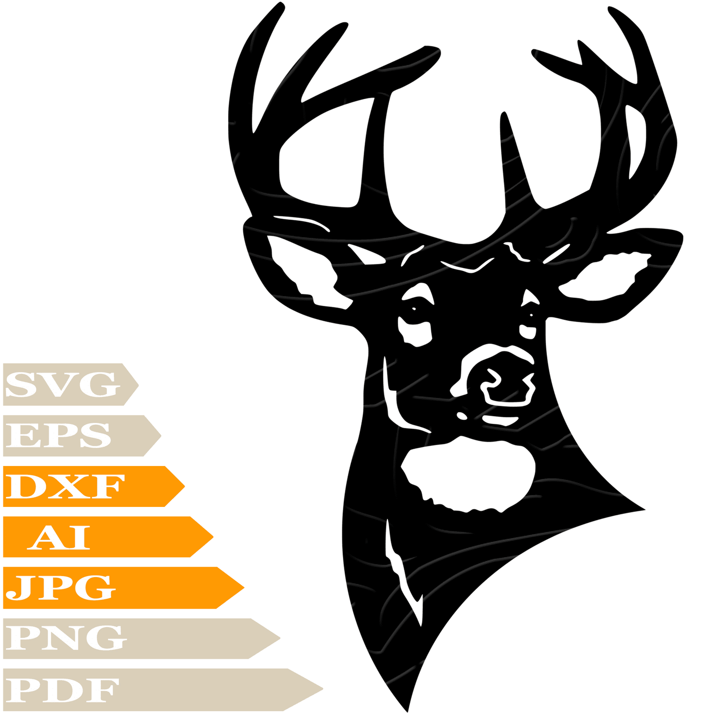 Deer SVG-Deers SVG File-Deer African Deer Drawing SVG-Deer Head Animals Vector Clip art-Image Cut Files-Illustration-PNG-For Cricut -Instant download-For Shirts-Silhouette