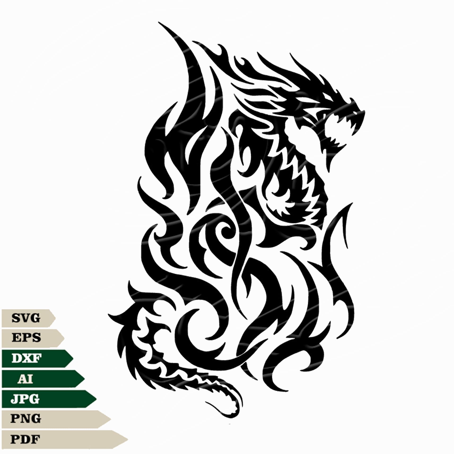 Dragon Svg File, Dragon Head Svg Design, Angry Dragon Png, Dragon Vect ...