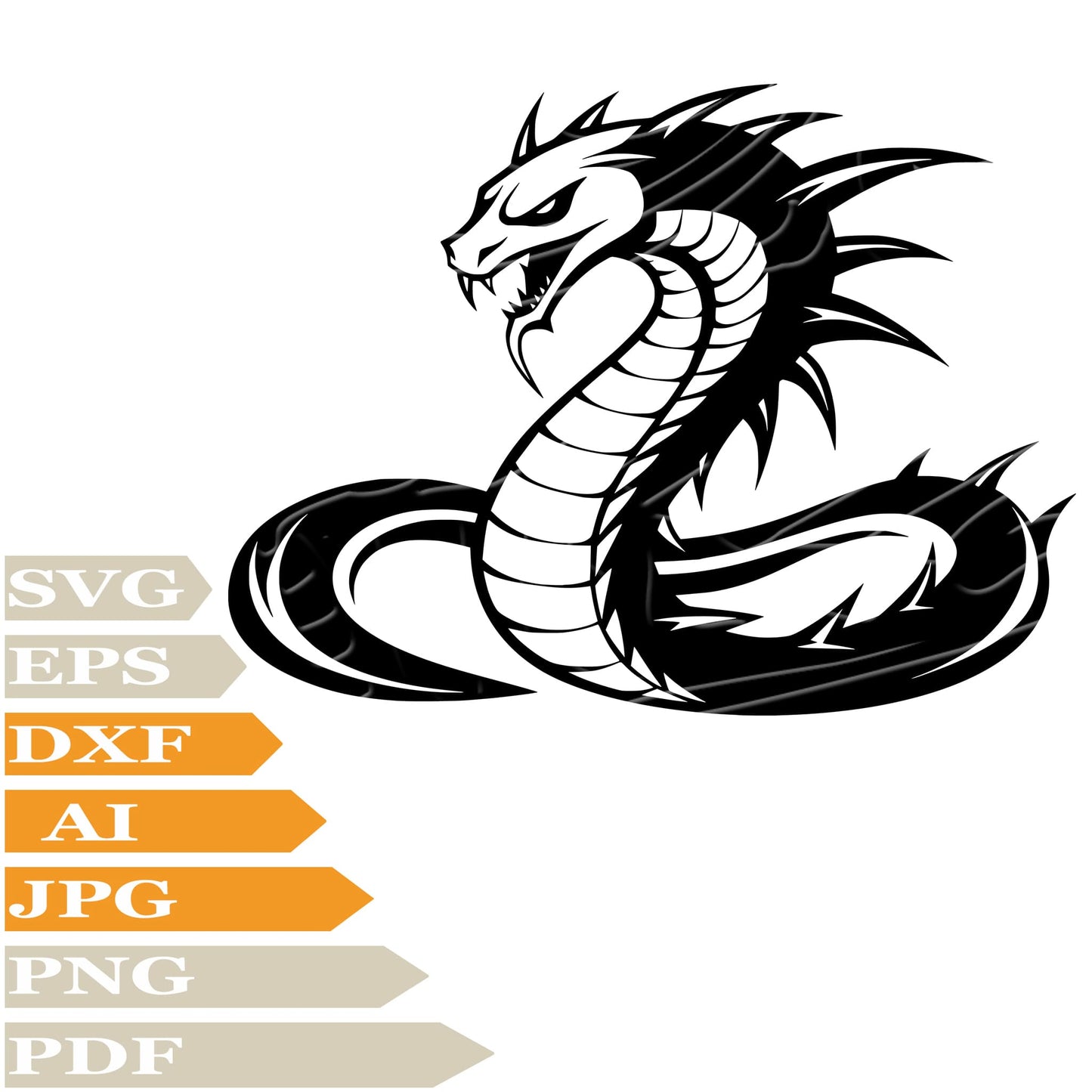 Dragon SVG File, Angry Dragon SVG Design, Dragon SVG Cricut, Evil Dragon Digital Vector, PNG, Image Cut, Clipart, Cut File, Print, Decal, Shirt, Silhouette