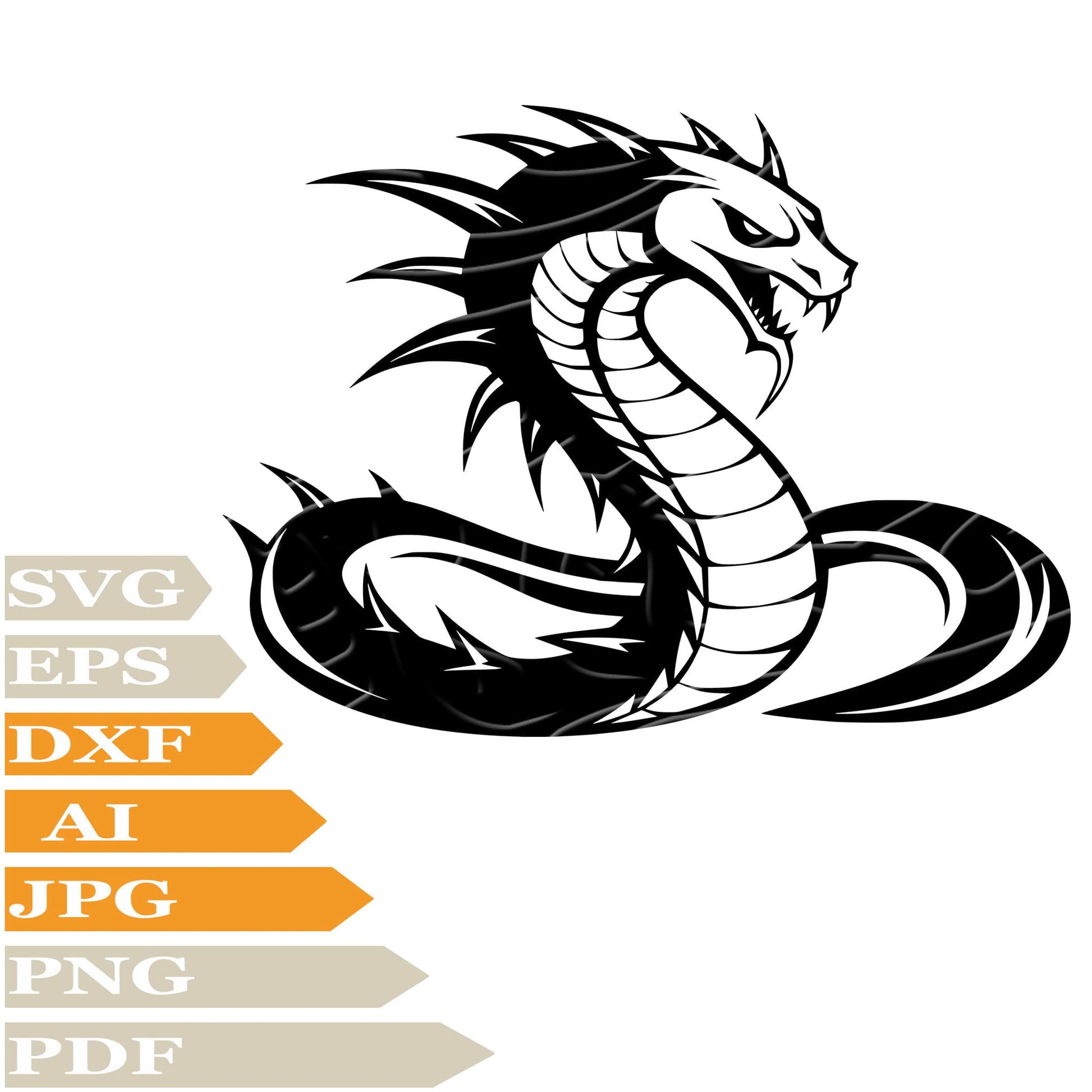 Dragon SVG File, Angry Dragon SVG Design, Dragon SVG Cricut, Evil Dragon Digital Vector, PNG, Image Cut, Clipart, Cut File, Print, Decal, Shirt, Silhouette