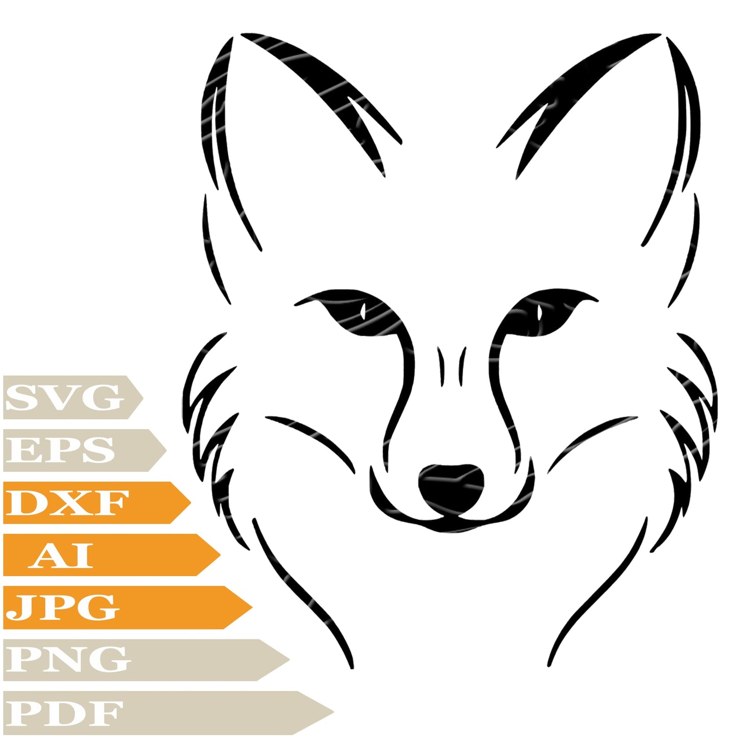 Fox Svg File, Wild Fox Svg Design, Fox Head Png, Wild Animals Svg File, Fox Vector Graphics, Fox Head Svg For Tattoo, Wild Fox Svg For Cricut