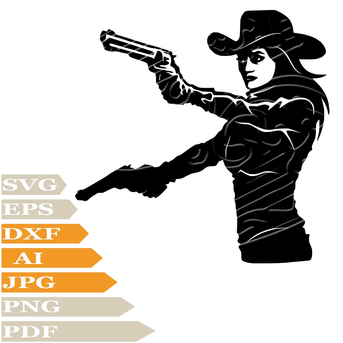 Girl, Girl with Gun Svg File, Image Cut, Png, For Tattoo, Silhouette, Digital Vector Download, Cut File, Clipart, For Cricut