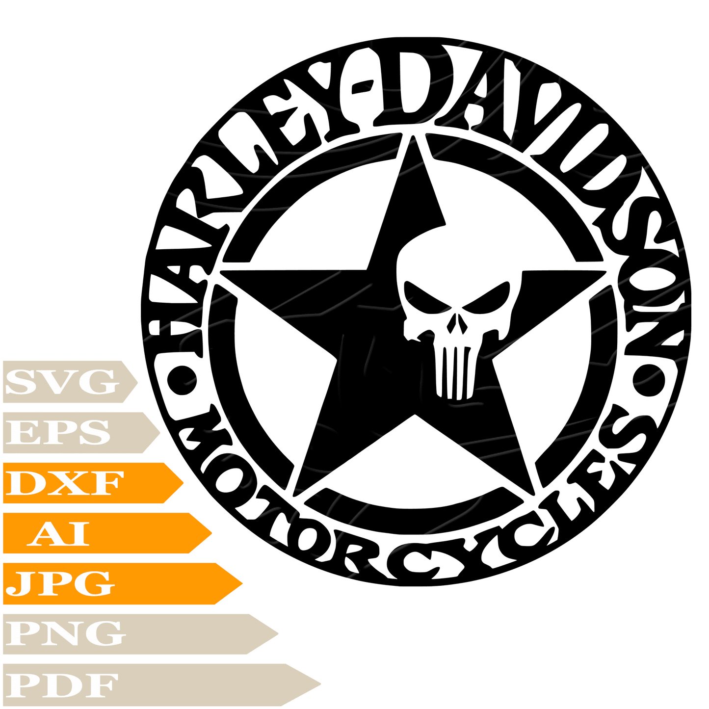 Harley-Davidson SVG File, Motorcycles Harley Davidson Logo SVG Design, Skull Harley Davidson Logo SVG, Harley-Davidson Logo Vector File, Skull Harley Davidson PNG, Image Cut, For Cricut, Clipart, Cut File, Print, Digital Download, T-Shirt, Silhouette