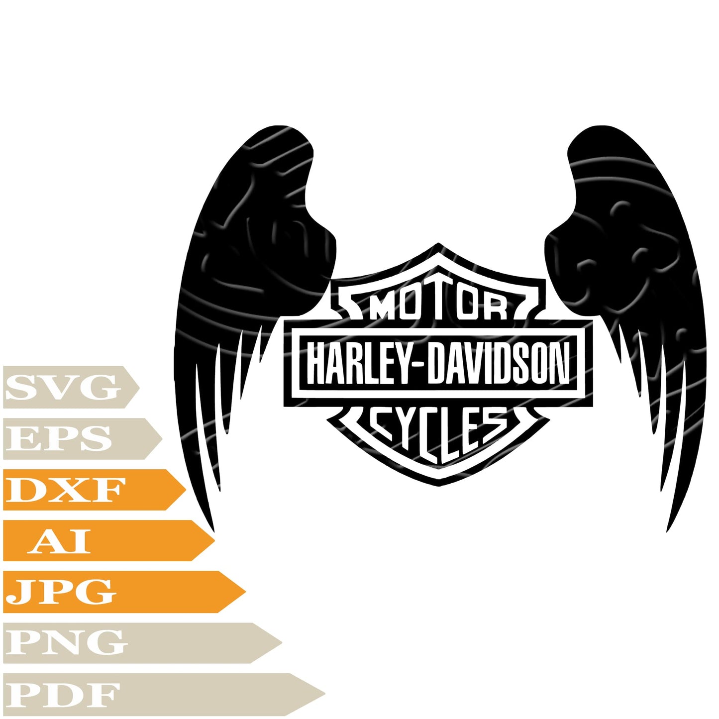 Harley Davidson, Harley Davidson Logo Svg File, Image Cut, Png, For Tattoo, Silhouette, Digital Vector Download, Cut File, Clipart, For Cricut