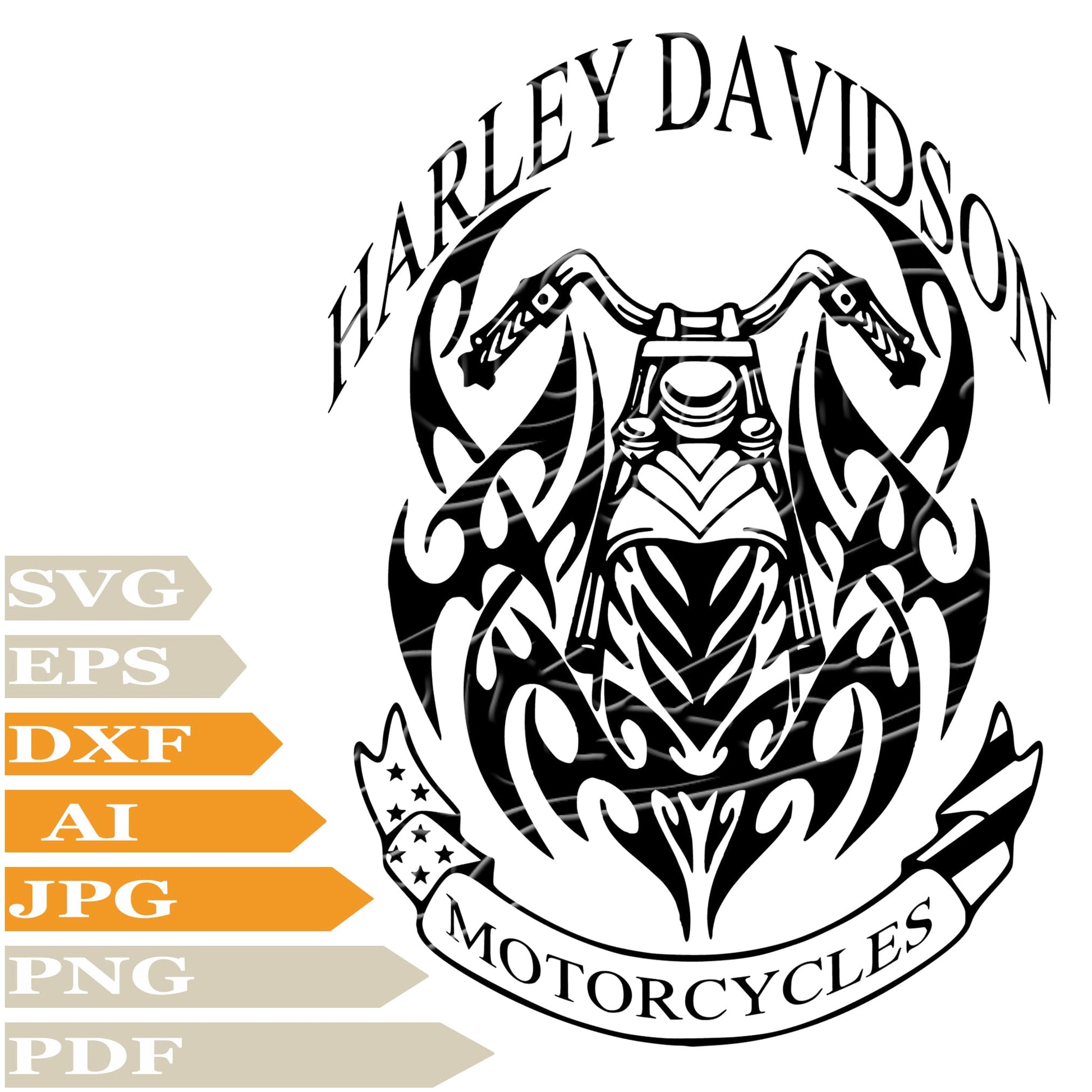 Harley Davidson, Motorcycles Harley Davidson Logo Svg File, Image Cut, Png, For Tattoo, Silhouette, Digital Vector Download, Cut File, Clipart, For Cricut