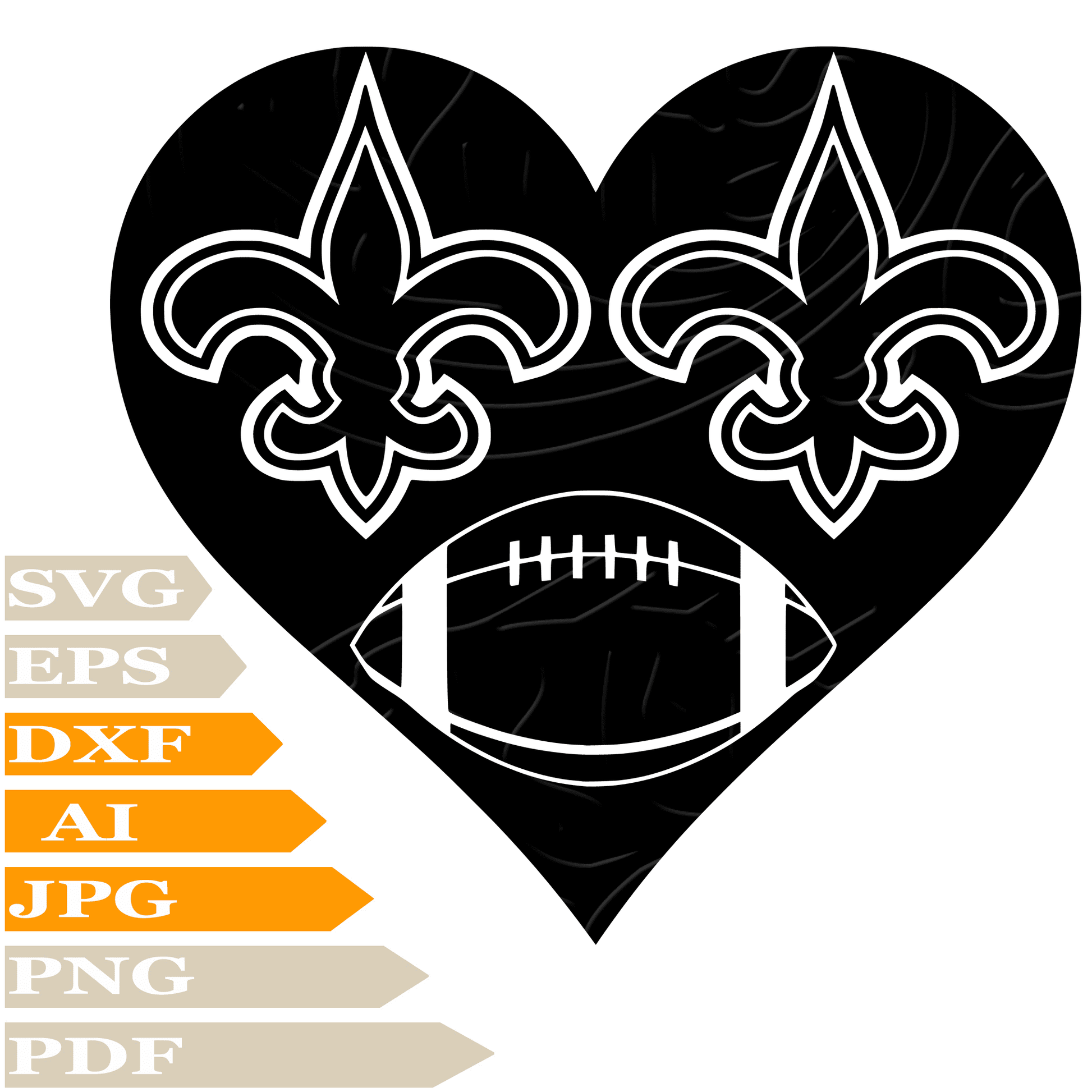 Heart New Orleans Saints SVG-Saints Football Personalized SVG-New Orleans Saints Team Logo Drawing SVG-New Orleans Saints Team Mascot Vector ClipArt's-SVG Cut Files-Illustration-PNG-Decal-Circuit-Digital Files-For Shirts-Silhouette