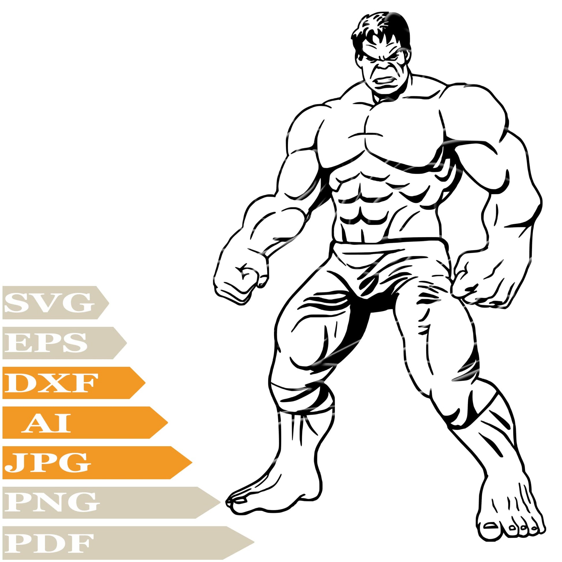 Hulk, Hulk Big Man Svg File, Image Cut, Png, For Tattoo, Silhouette, Digital Vector Download, Cut File, Clipart, For Cricut