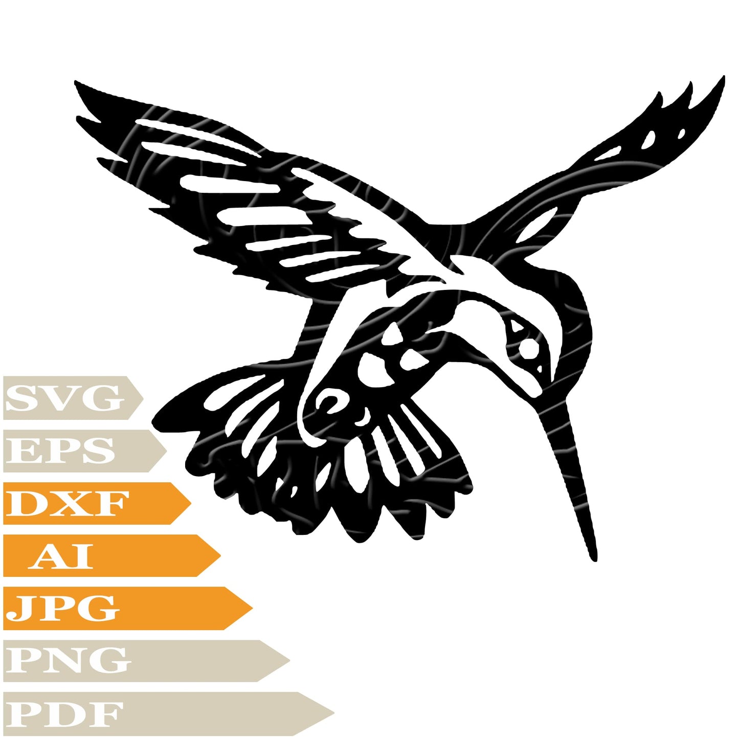 Hummingbird, Hummingbird Open Wings Svg File, Image Cut, Png, For Tattoo, Silhouette, Digital Vector Download, Cut File, Clipart, For Cricut