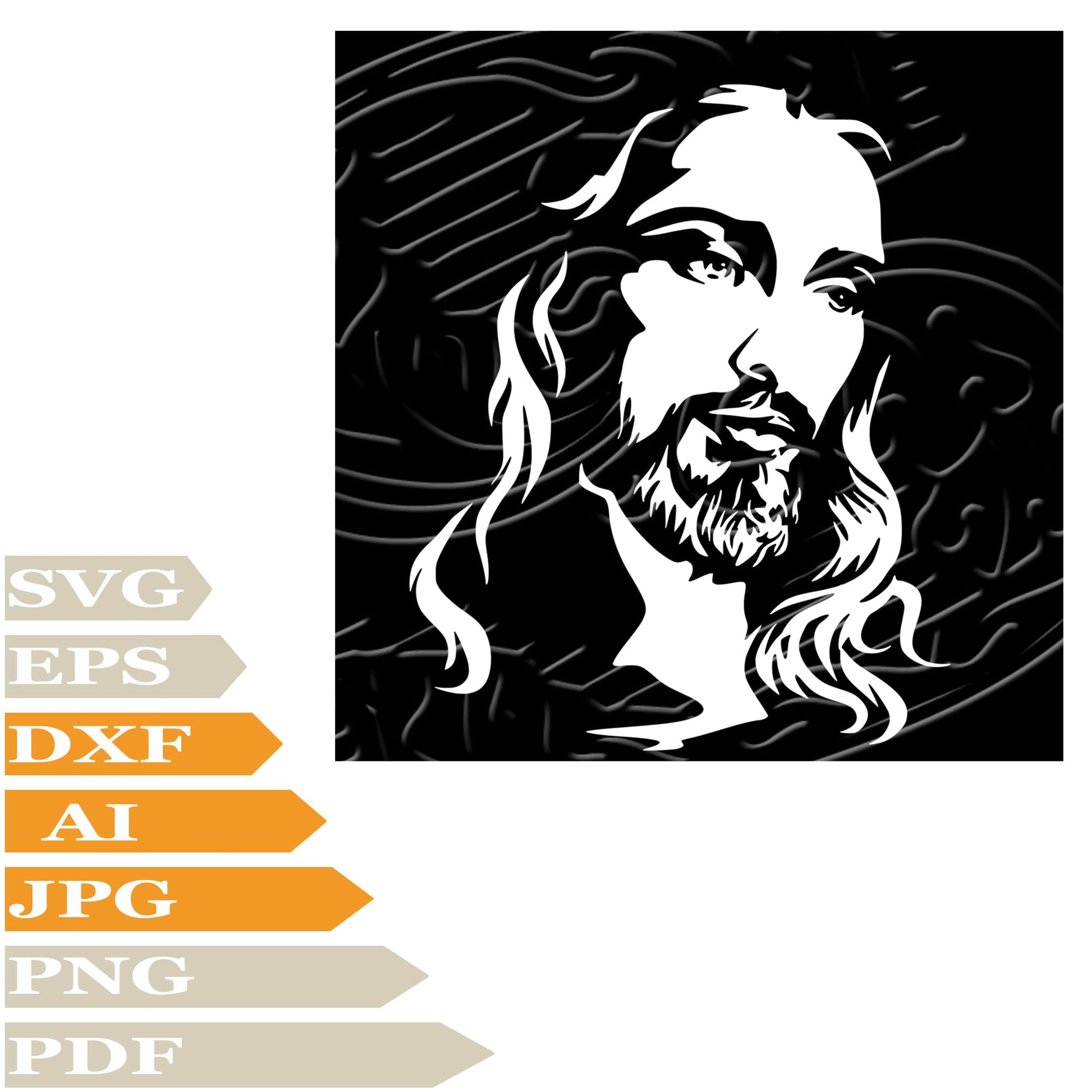 Jesus Christ Svg File,Jesus Svg Design,Face Of Jesus christ Png,Jesus Vector File,Jesus Christ Svg For Tattoo,Face Of Jesus christ Svg For Cricut