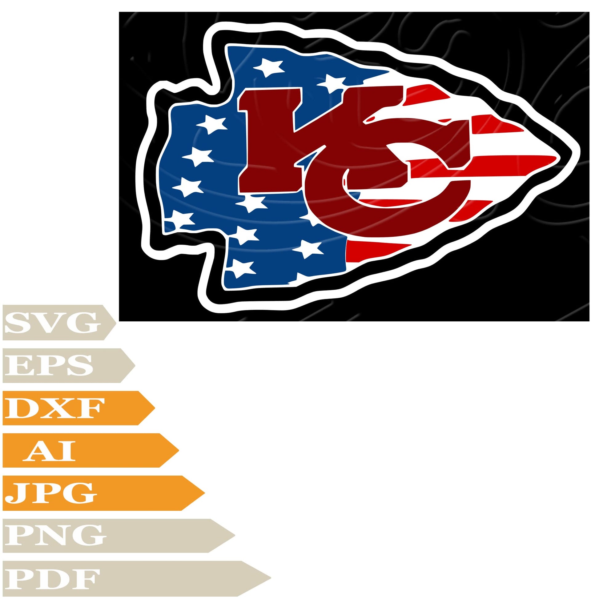 Kansas City SVG, Kansas City Chiefs Logo SVG Design, Usa Flag Kansas City PNG, Kansas City Chiefs Logo Vector Graphics, Kansas City Chiefs For Cricut, Digital Instant Download, Clip Art, Cut File, T-Shirts, Silhouette