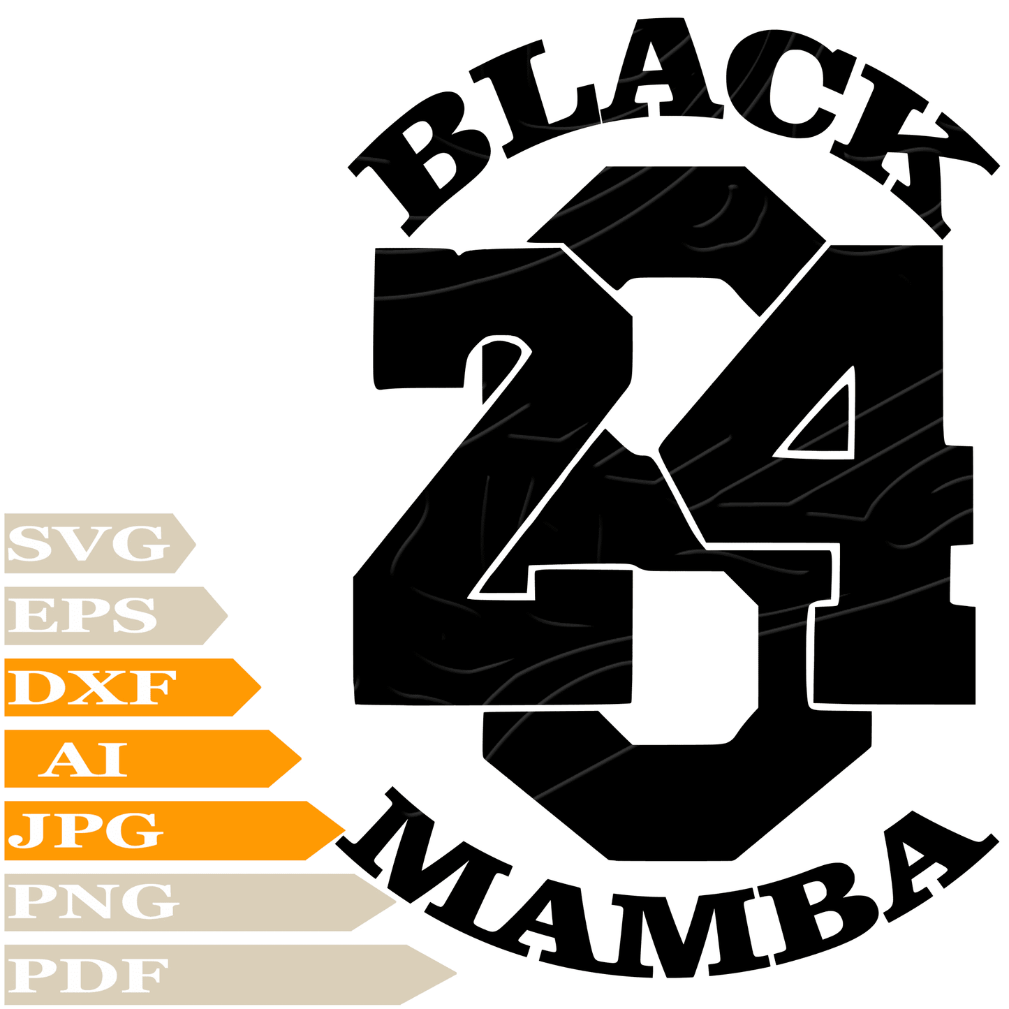 Kobe Bryant SVG File, black Mamba Logo SVG Design, Los Angeles Lakers Player SVG, Kobe Bryant 24 Vector, Black Mamba PNG, Image Cut, For Cricut, Clipart, Cut File, Print, Digital Download, T-Shirt, Silhouette