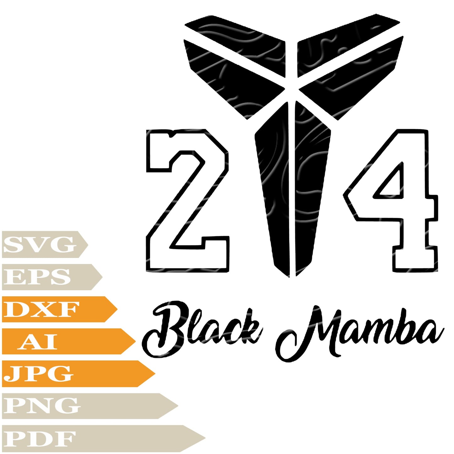 Kobe Bryant, Black Mamba Svg File, Image Cut, Png, For Tattoo, Silhouette, Digital Vector Download, Cut File, Clipart, For Cricut