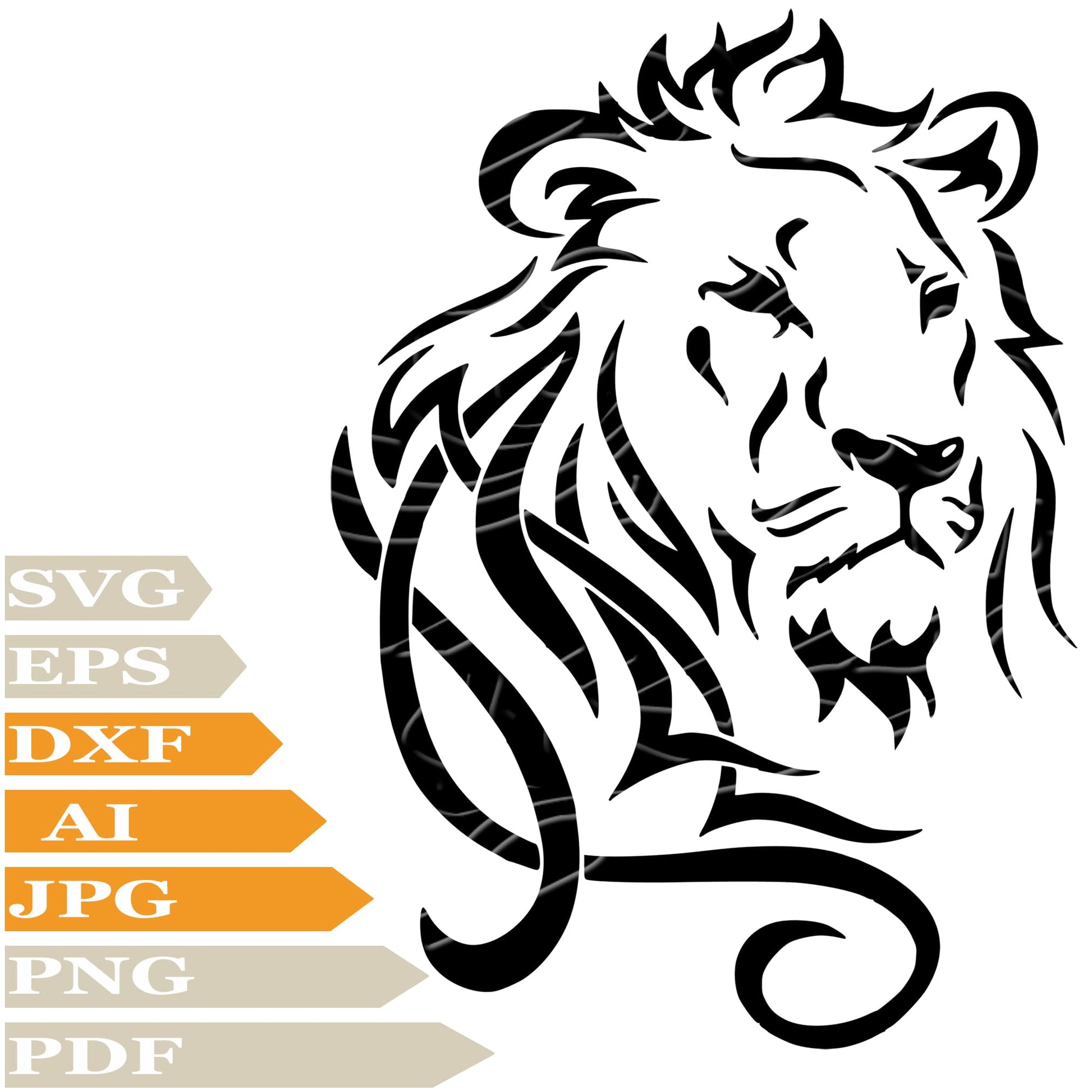 Lion Svg File, Wild Lion Svg Design, Lion Head Png, Wild Animals Svg File, Angry Lion Vector File, Lion Svg For Tattoo, Lion Head Svg For Cricut