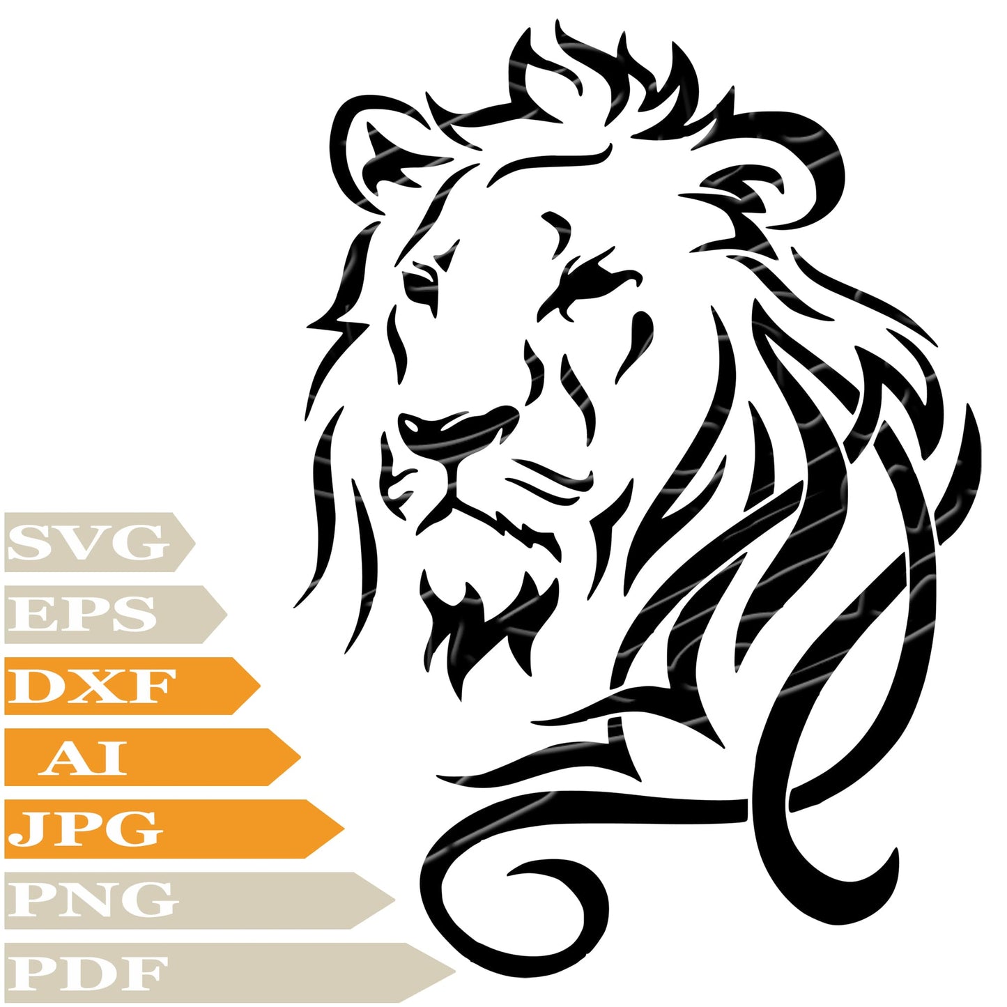 Lion Svg File, Wild Lion Svg Design, Lion Head Png, Wild Animals Svg File, Angry Lion Vector File, Lion Svg For Tattoo, Lion Head Svg For Cricut