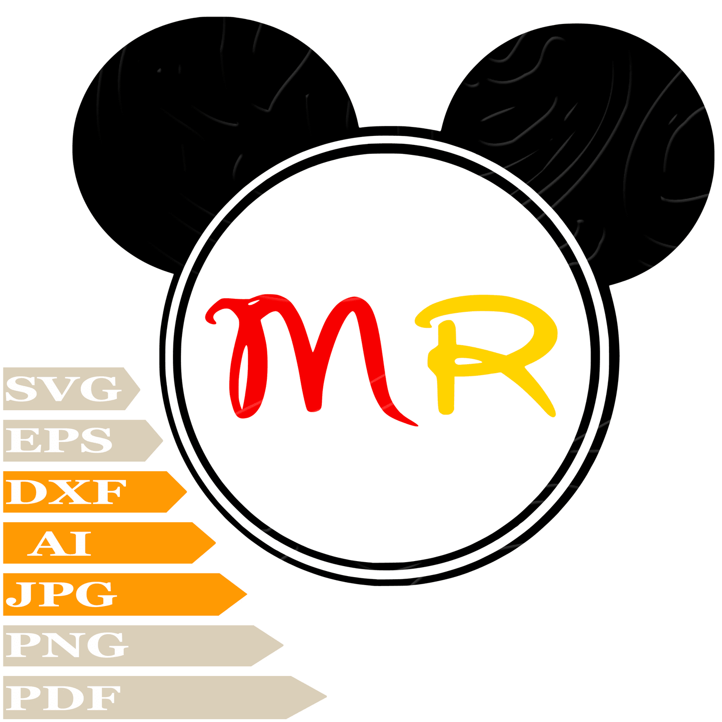 Mickey SVG File-Mickey Mause Personalized SVG-Mickey Mause M.R Drawing SVG-Mickey Mause Vector ClipArt's-SVG Cut Files-Illustration-PNG-Decal-Circuit-Digital Files-For Shirts-Silhouette