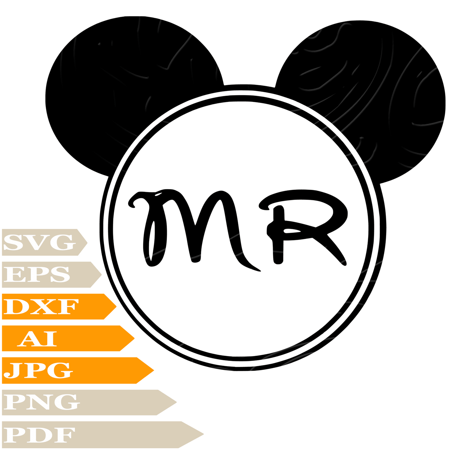 Mickey SVG File-Mickey Mause Personalized SVG-Mickey Mause M.R Drawing SVG-Mickey Mause Vector ClipArt's-SVG Cut Files-Illustration-PNG-Decal-Circuit-Digital Files-For Shirts-Silhouette