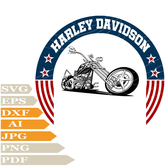 Moorcycle Harley Davidson SVG, Vector graphics, Digital painting, PNG, Cricut, Cut file, Clip art, Tattoo, Print, T-shirt, Silhouette