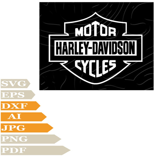 Motorcycles Harley-Davidson Logo SVG, Vector graphics, Digital painting, PNG, Cricut, Cut file, Clip art, Tattoo, Print, T-shirt, Silhouette