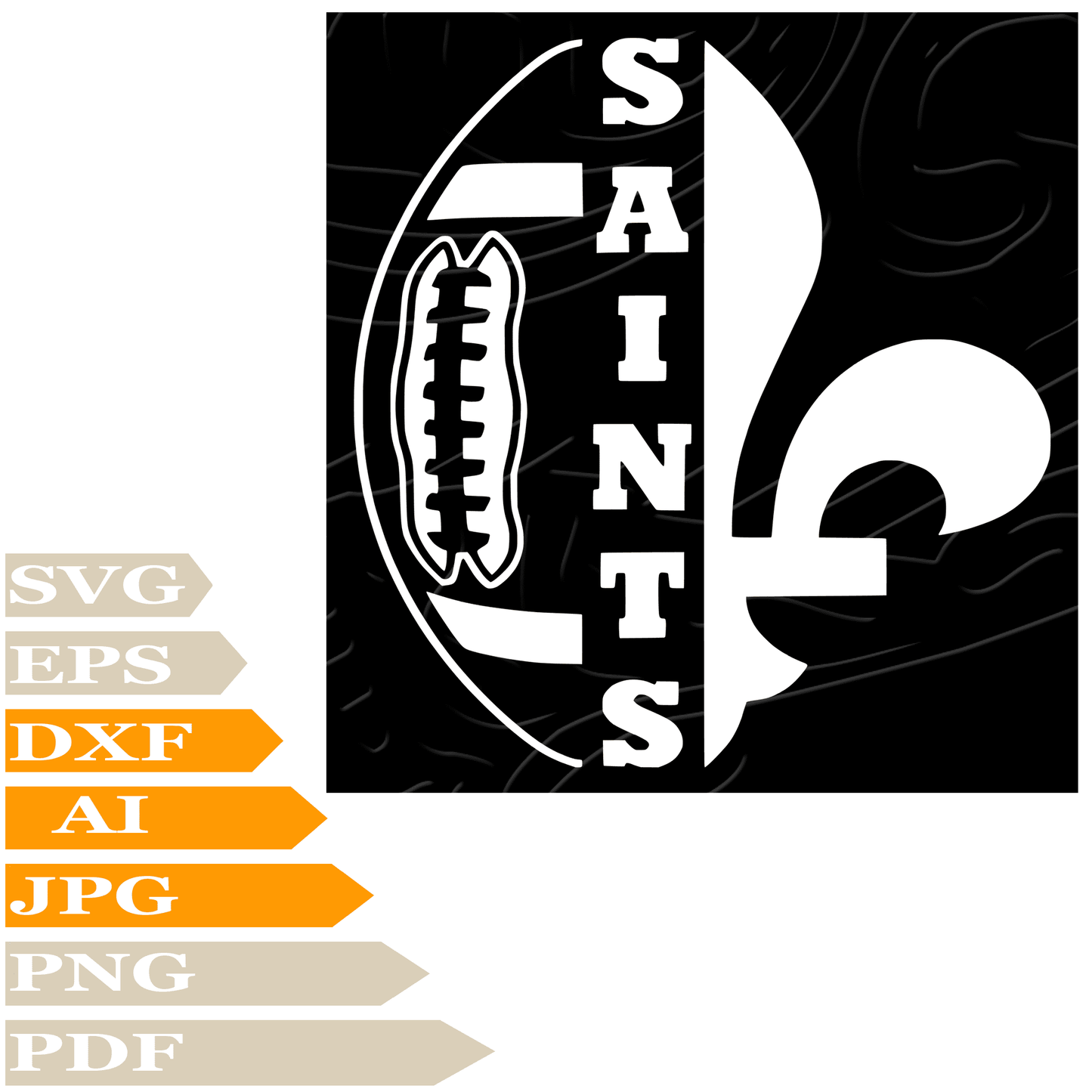 New Orleans Saints Svg File, Saints Football Team Logo Svg Design, Saints Logo Png, New Orleans Saints Vector Graphics, Saints Football Svg For Tattoo, New Orleans Saints Svg For Cricut