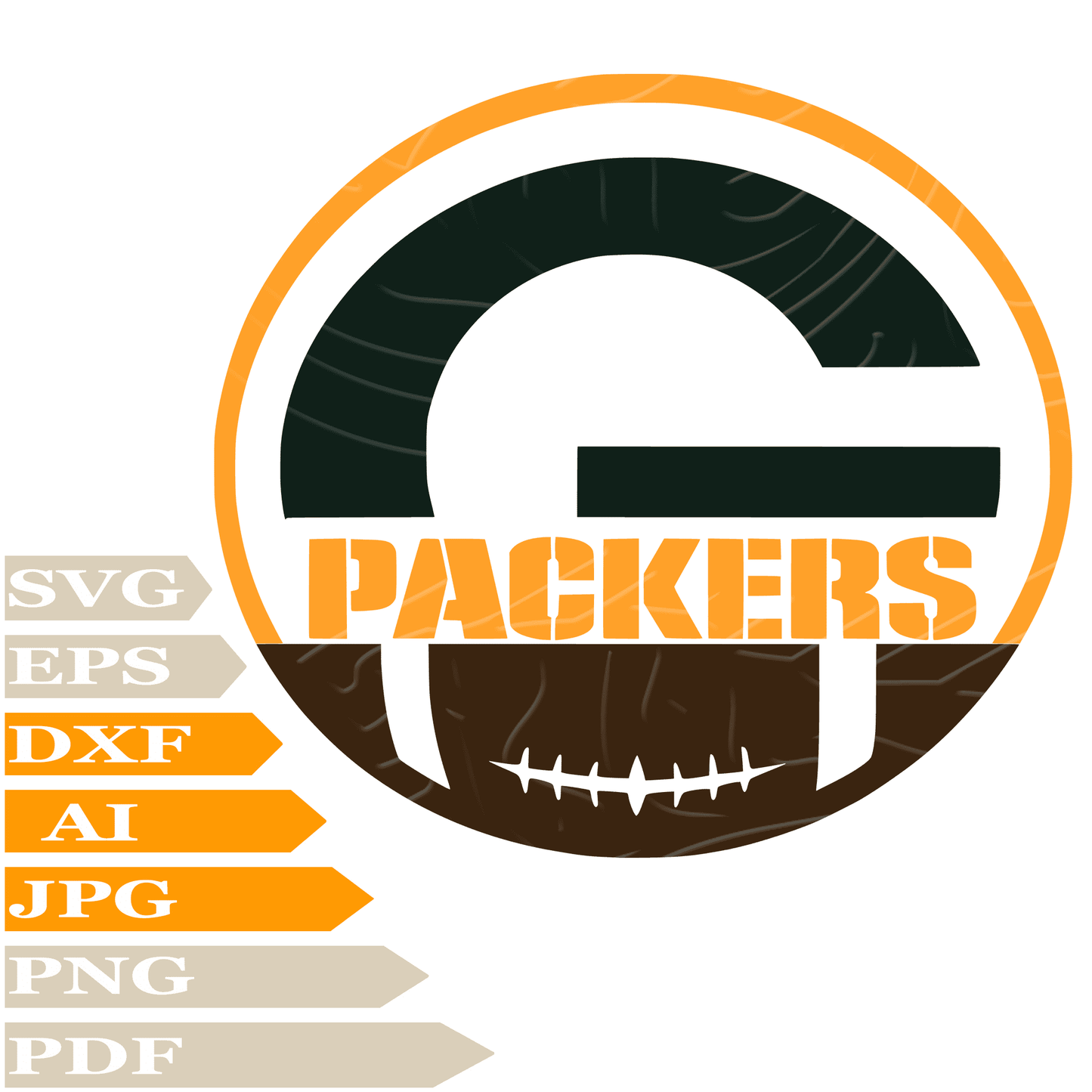 Packers SVG-Packers Football Logo SVG File-Packers Football Team Mascot Drawing SVG-Packers Logo Vector Clip art-Image Cut Files-Illustration-PNG-For Cricut -Instant download-For Shirts-Silhouette