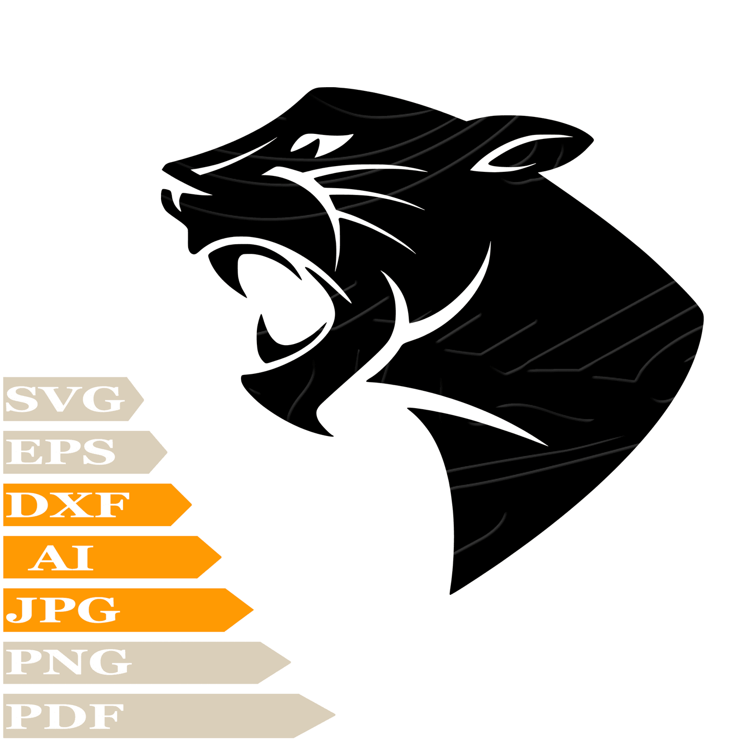 Panther SVG File, Panther Head SVG Design, Big Cat Panther SVG, Wild  Panther Vector Graphics, Panther PNG, For Cricut, Clipart, Cut File, Print, Digital Download, T-Shirt, Silhouette