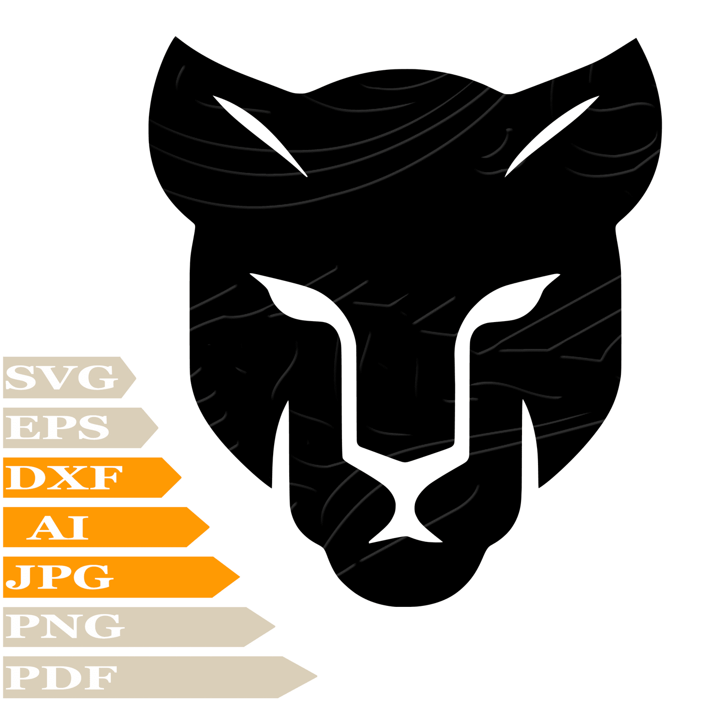 Panther SVG File, Wild Black Panther SVG Design, Panther Head Digital Vector, Panther PNG, PDF, DXF, For Cricut, Clipart, Cut File,  Print, Instant Download, T-Shirt, For Tattoo, Silhouette