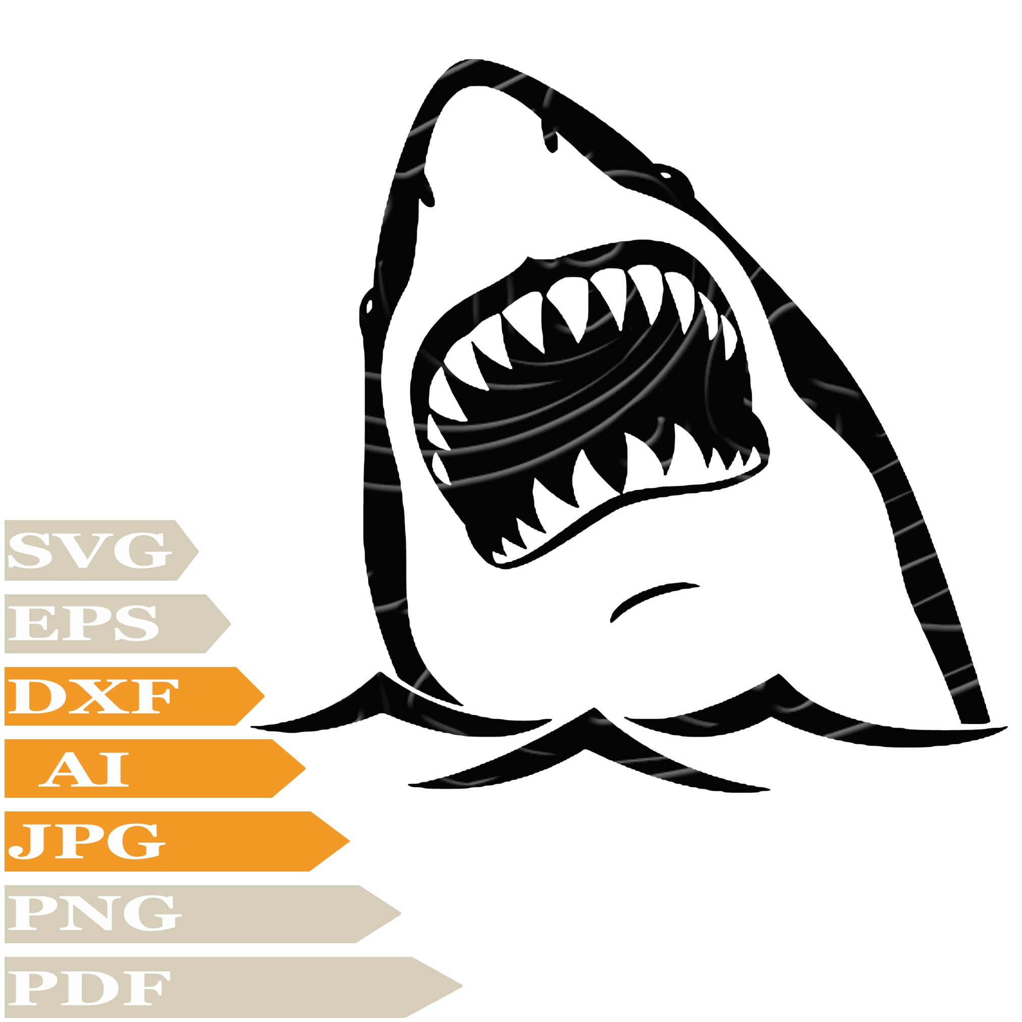 Shark,Angry Toothy Shark Svg File,Svg Design,Clipart,Cut file,Png,Vect ...