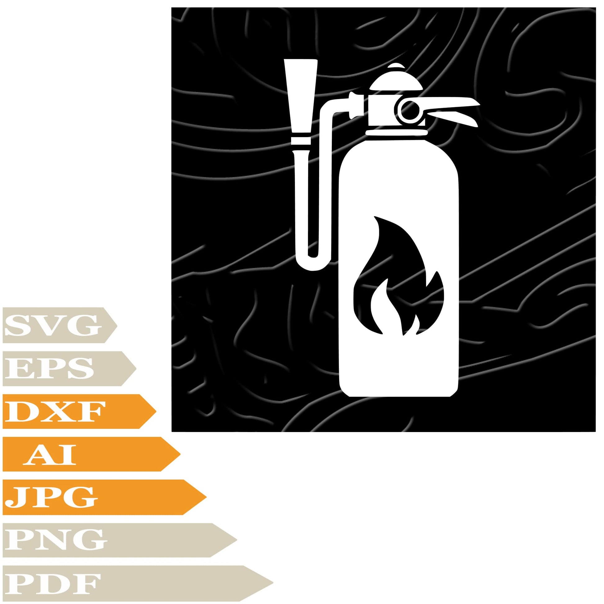 Signs SVG File - Fire Signs Vector Graphics - Fire Cylinder SVG Design - Fire Hatchet PNG-Cricut-Cut File-Clipart-For Tattoo-Print-Decal-Shirt-Silhouette