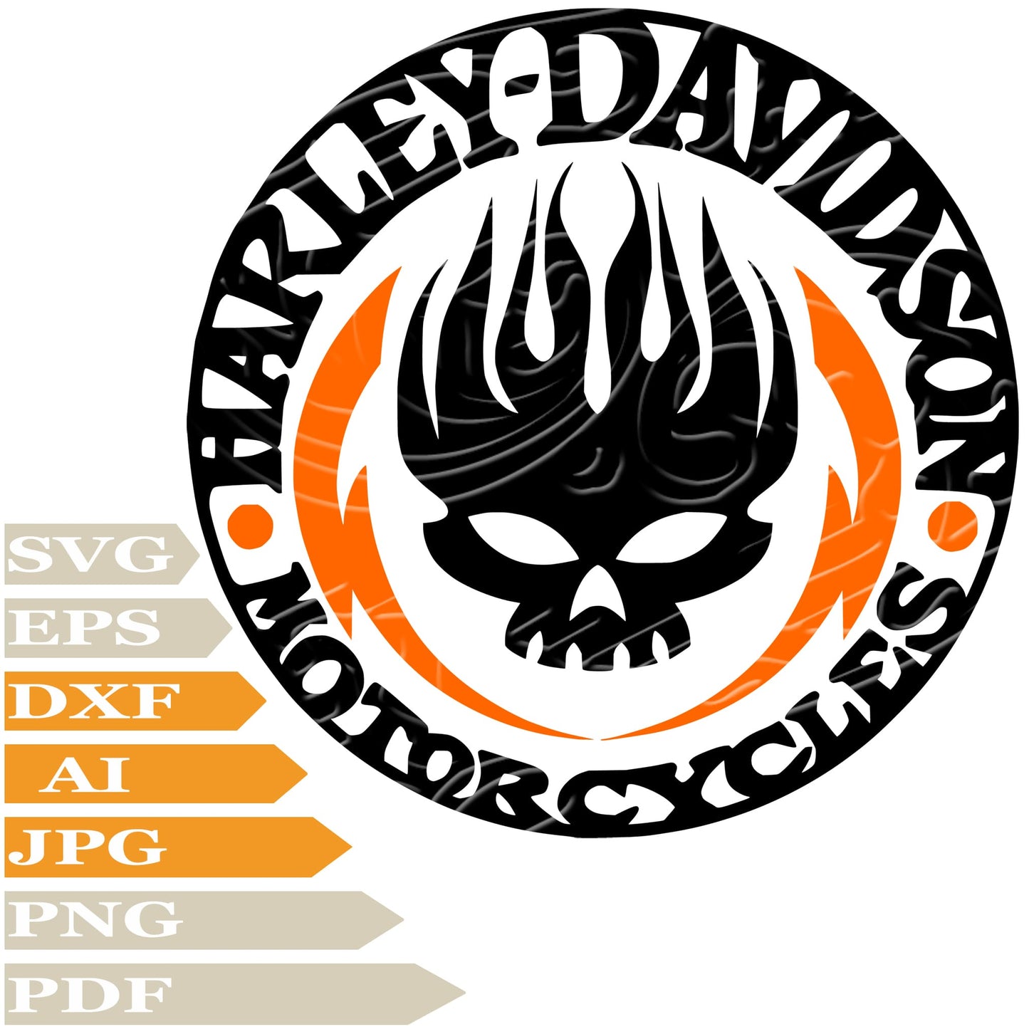 Show your loyalty to the Harley Davidson brand with this vector graphics design. A perfect addition to any tattoo or Cricut project, this SVG file contains the iconic skull and logo of the Harley Davidson brand. Get the highest quality PNG, SVG, and vector graphic design available.