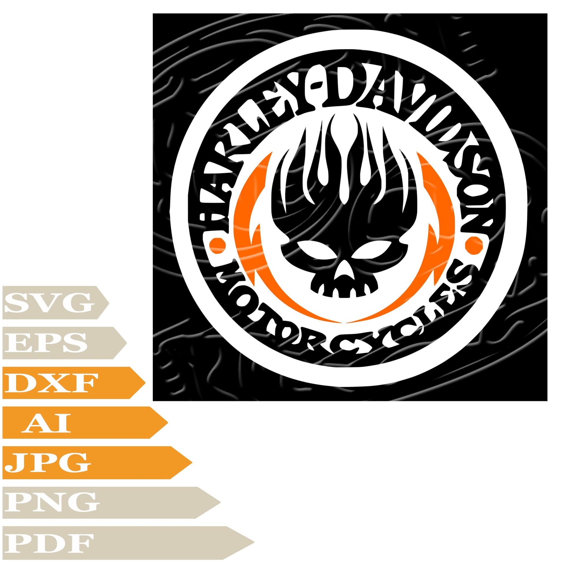 Harley Davidson Svg File, Skull Harley Davidson Svg Design, Skull Png, Harley Davidson Logo Vector Graphics, Skull Harley Davidson Svg For Tattoo, Harley Davidson Svg For Cricut