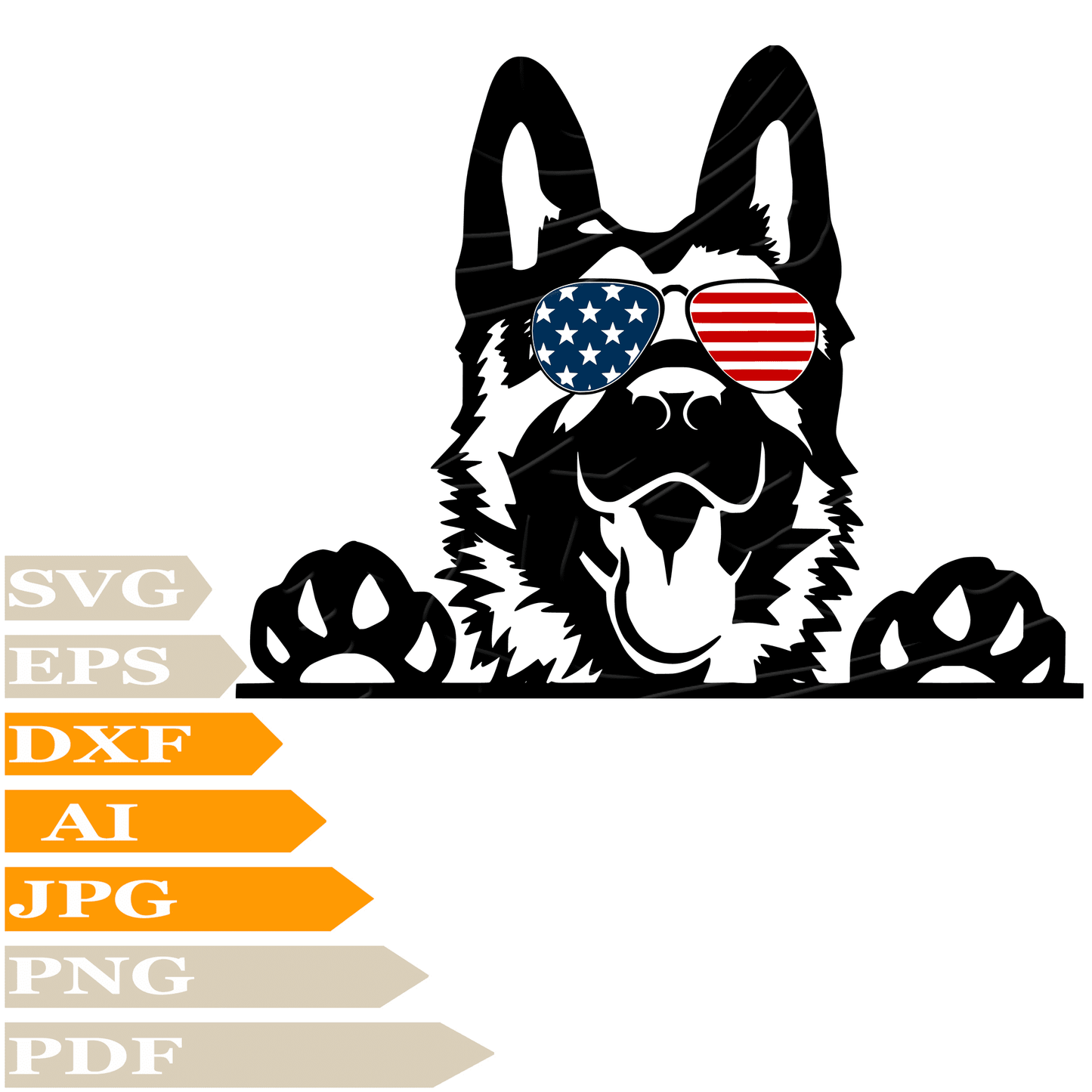 sofvintage,German Shepherd SVG- Dog Animals SVG File- German Shepherd With Sunglasses SVG Design- German Shepherd Head Vector Graphics-PNG-Image Cut-Cricut-Clipart-Instant Download-T–Shirt-Tattoo-Silhouette