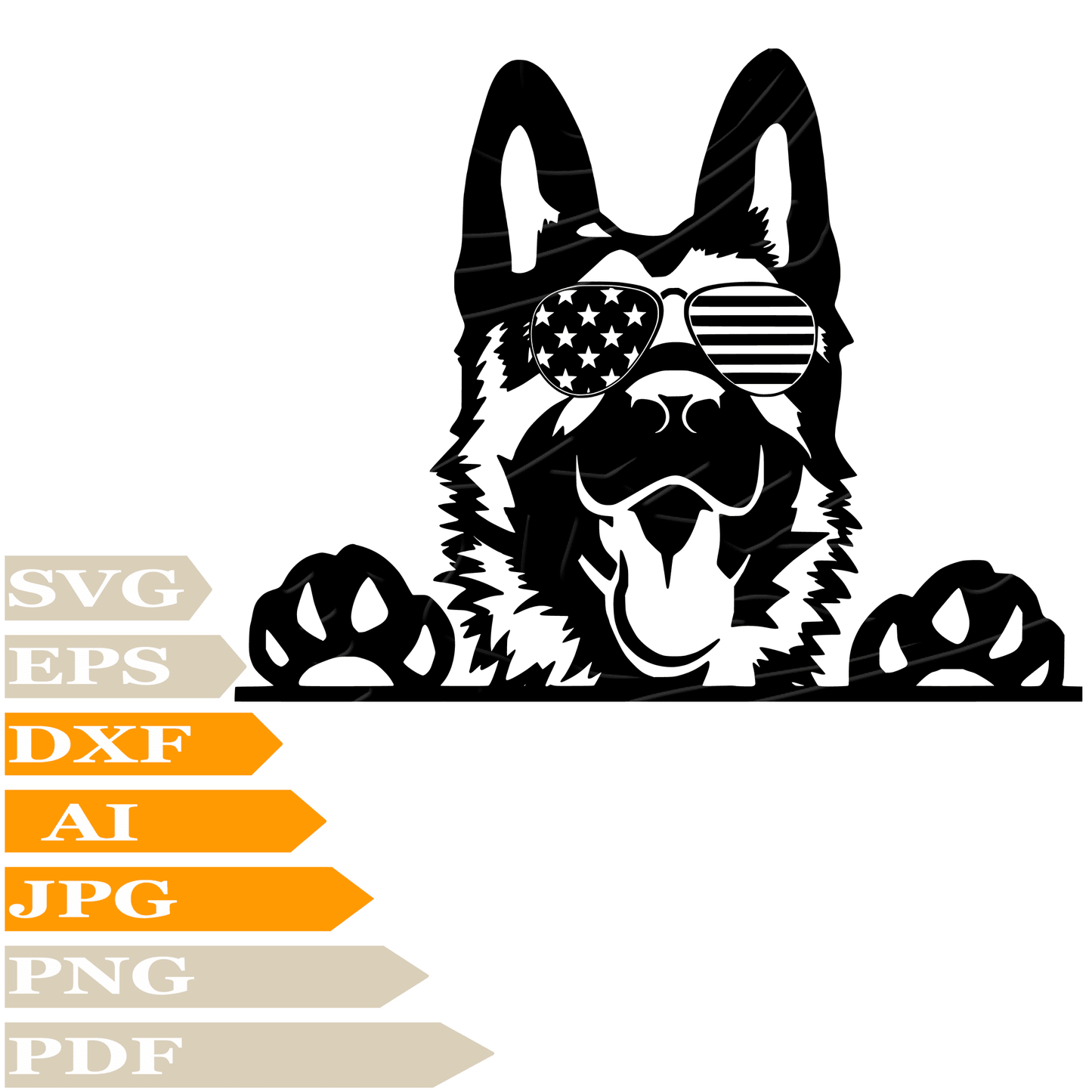 sofvintage,German Shepherd SVG- Dog Animals SVG File- German Shepherd With Sunglasses SVG Design- German Shepherd Head Vector Graphics-PNG-Image Cut-Cricut-Clipart-Instant Download-T–Shirt-Tattoo-Silhouette