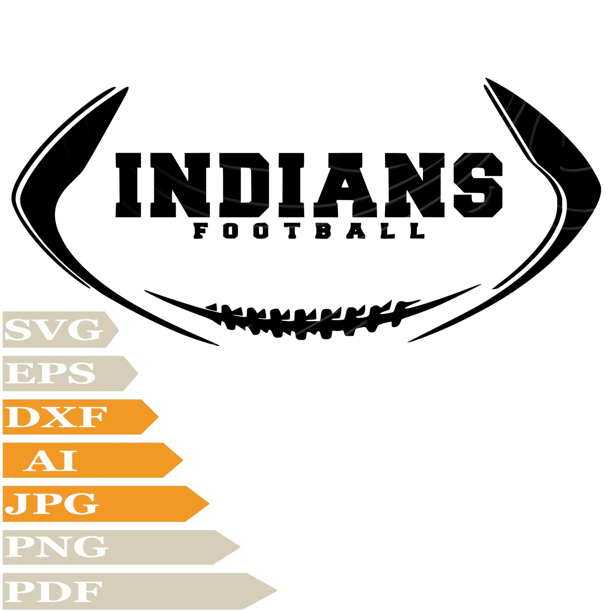 Sofvintage-Indian Football Svg File,Indians Football Svg Design,American Football Svg,Indians Football Png,Indians Football Logo Vector Graphics,For Cricut,Clipart,Image Cut,T-Shirt,Wall Sticker,For Tattoo,Silhouette