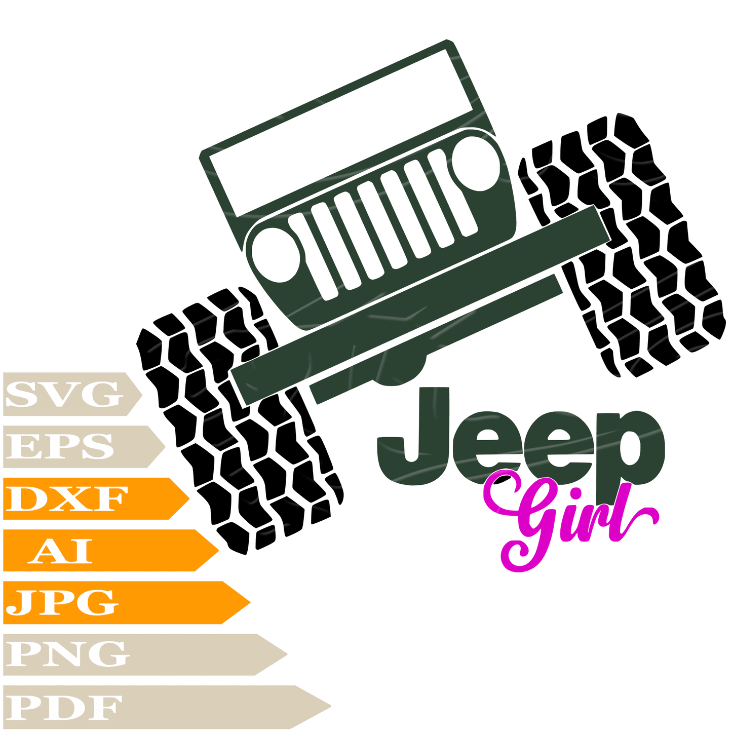 sofvintage,Jeep SVG File, Jeep Girl SVG Design, Jeep Logo Vector Graphics, American Jeep Girl PNG, Image Cut, Cricut, Clipart, Instant Download, Clip Art, Silhouette