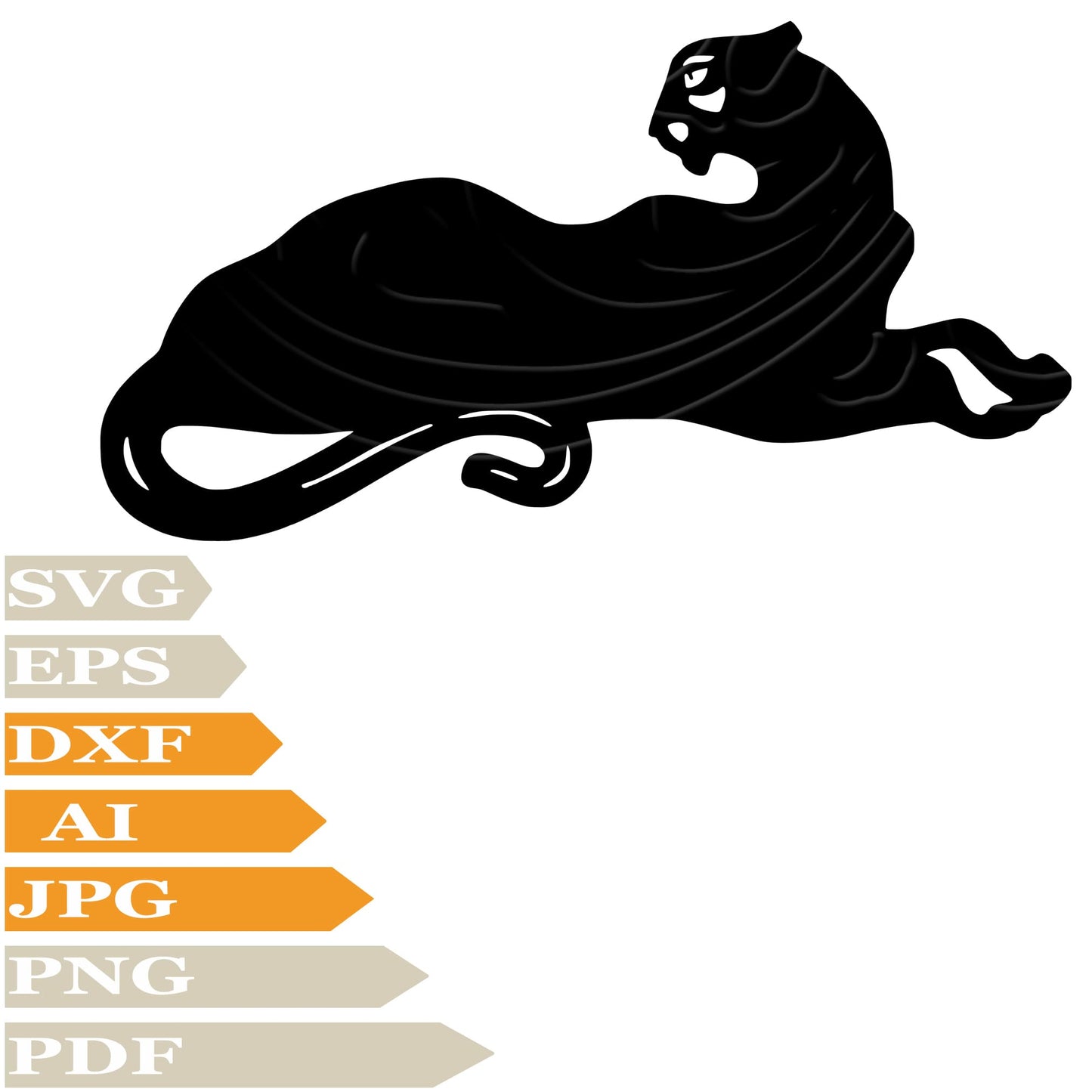 Panther-Wild Panther SVG File-Black Panther SVG Design-Black Panther Vector Graphics-PNG-For Cricut-Clip Art-Image Cut-T-Shirt-Wall Sticker-Tattoo-Silhouette