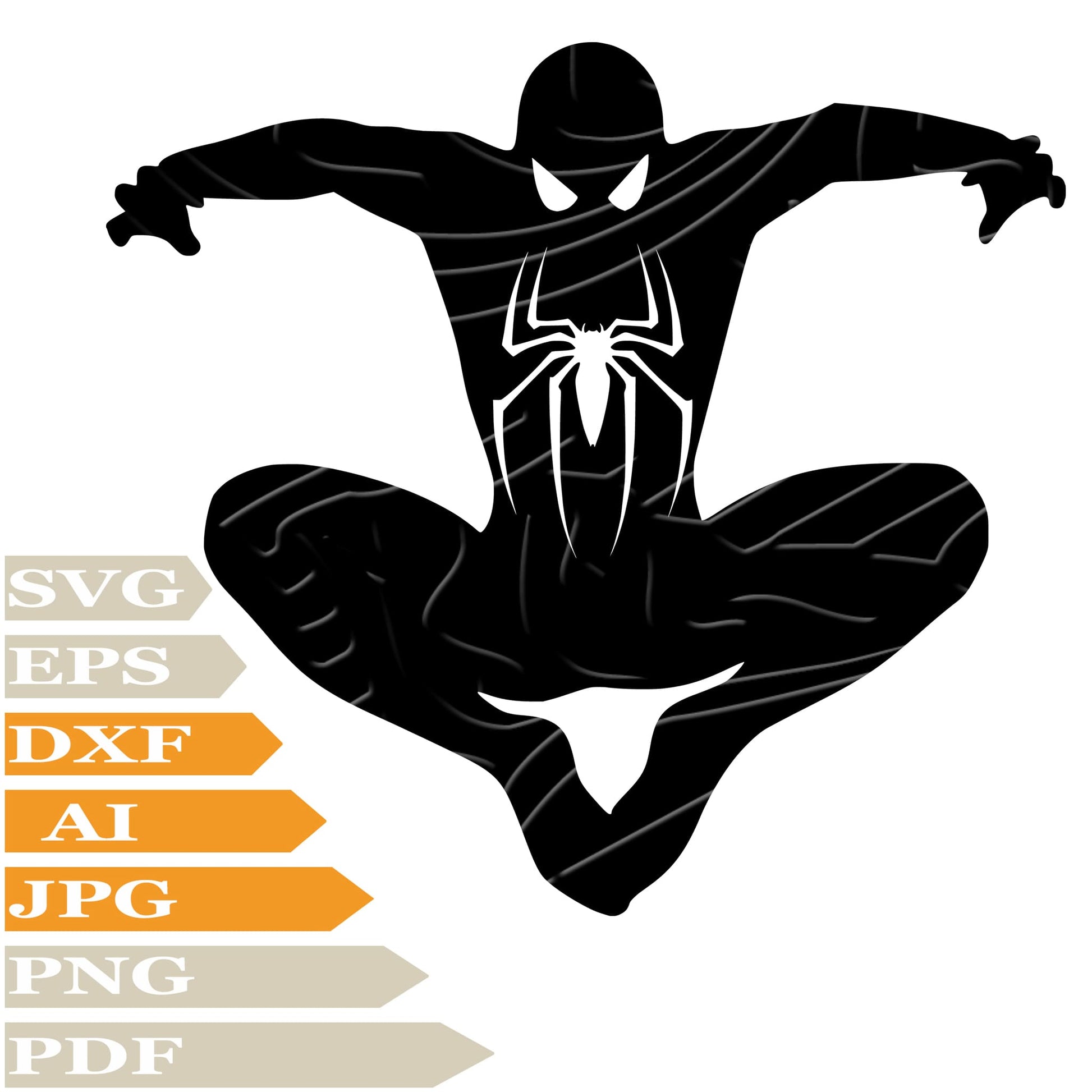 Spider SVG File, Spiderman Logo Vector Graphics, Spiderman SVG Design, For Cricut, Cut File, Clipart, For Tattoo, Silhouette