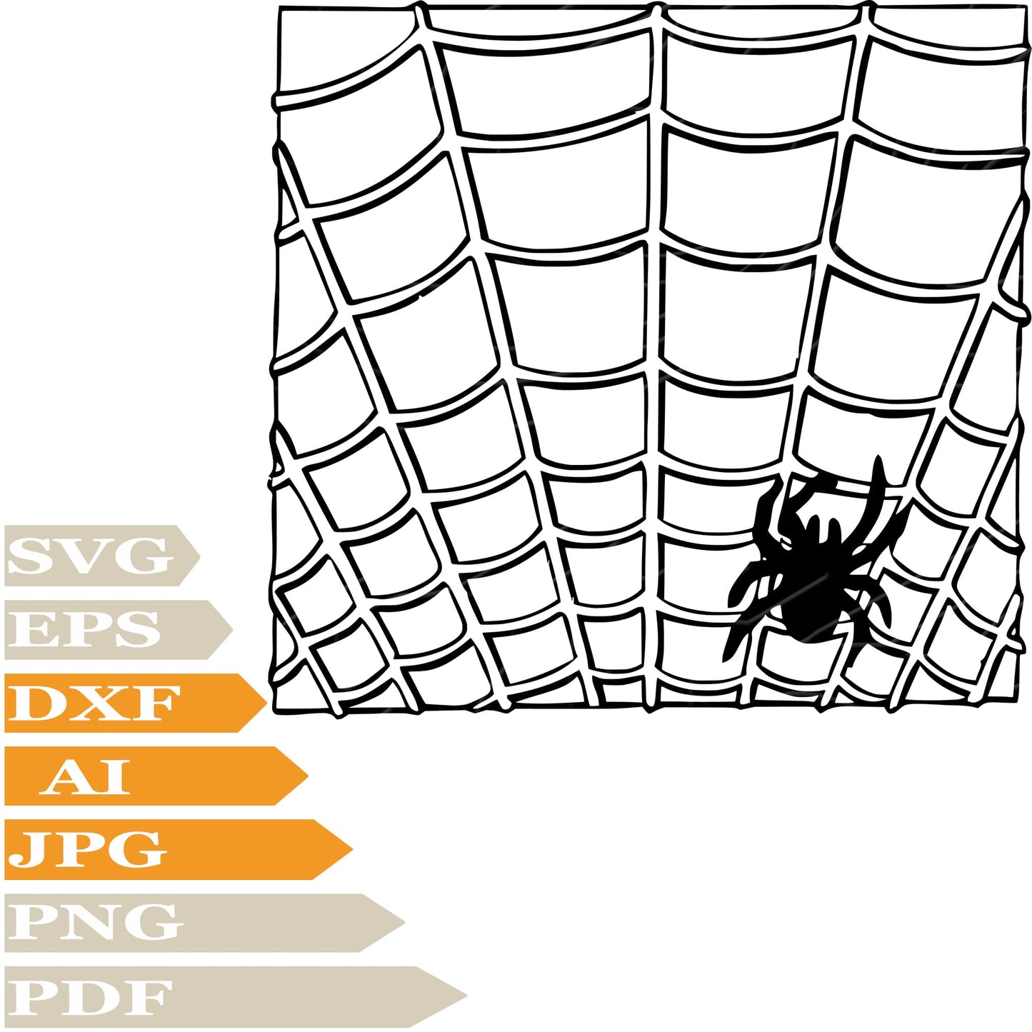 Spider SVG, Spider In The Web SVG Design, Spiderweb PNG, Spider Vector Graphics, Spider For Cricut, Digital Instant Download, Clip Art, Cut File, T-Shirts, Silhouette