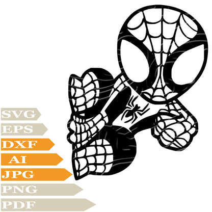 Spider Svg File, Spiderman Svg Design, Spiderman Logo Clipart, Spider ...