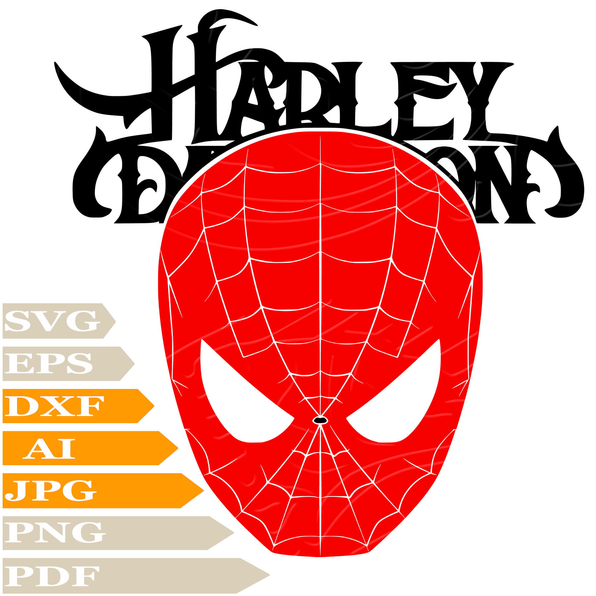 Spiderman SVG-Spiderman Head SVG File-Spiderman Harley Davidson Drawing SVG-Spiderman Harley Davdson Vector Clip art-Image Cut Files-Illustration-PNG-For Cricut -Instant download-For Shirts-Silhouette